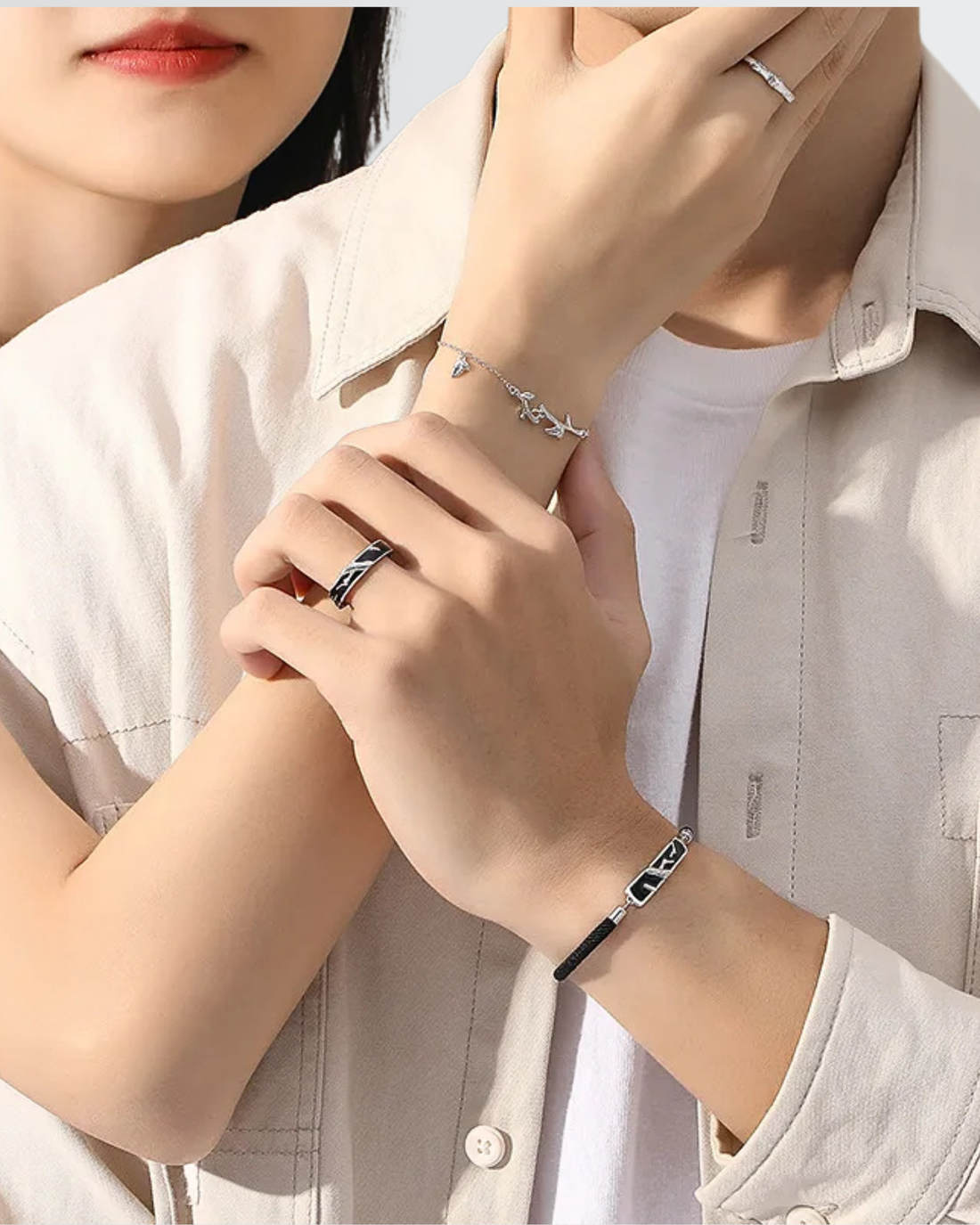 Branching Together Couple Bracelet