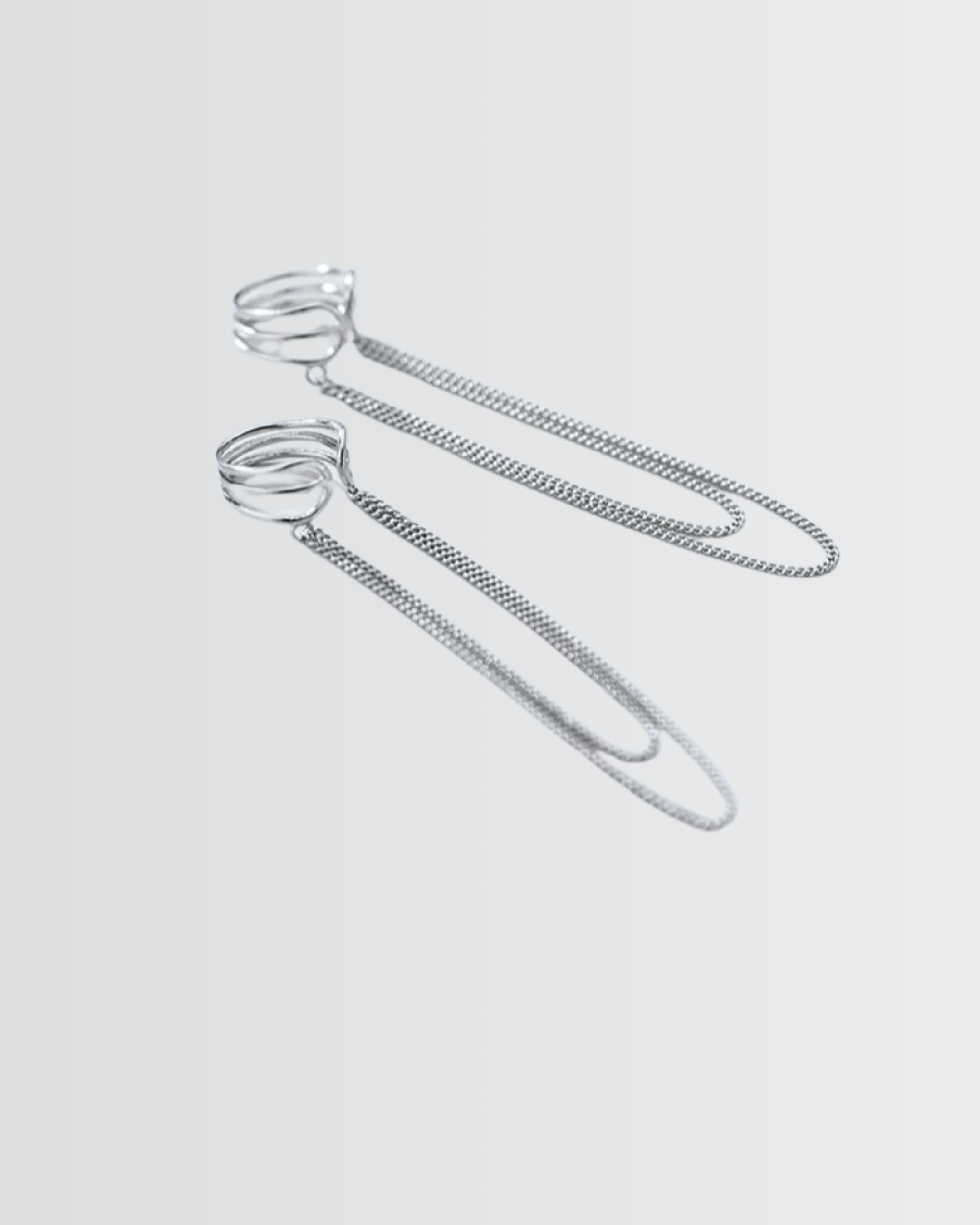 Gleam Chain Cuff Earrings