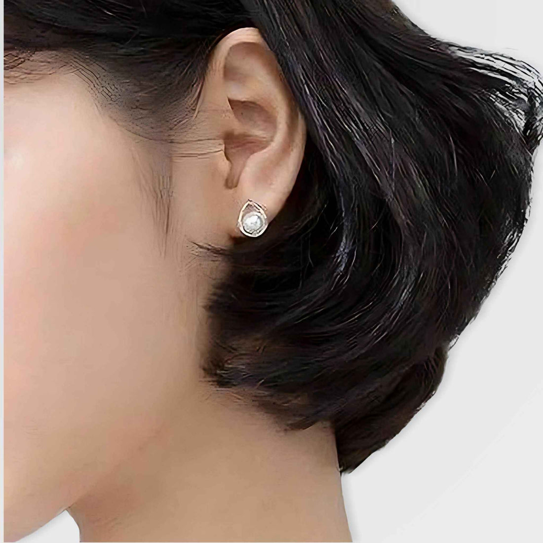 Leafy Pearl Minimal Studs - jewellery by BLINGLANE
