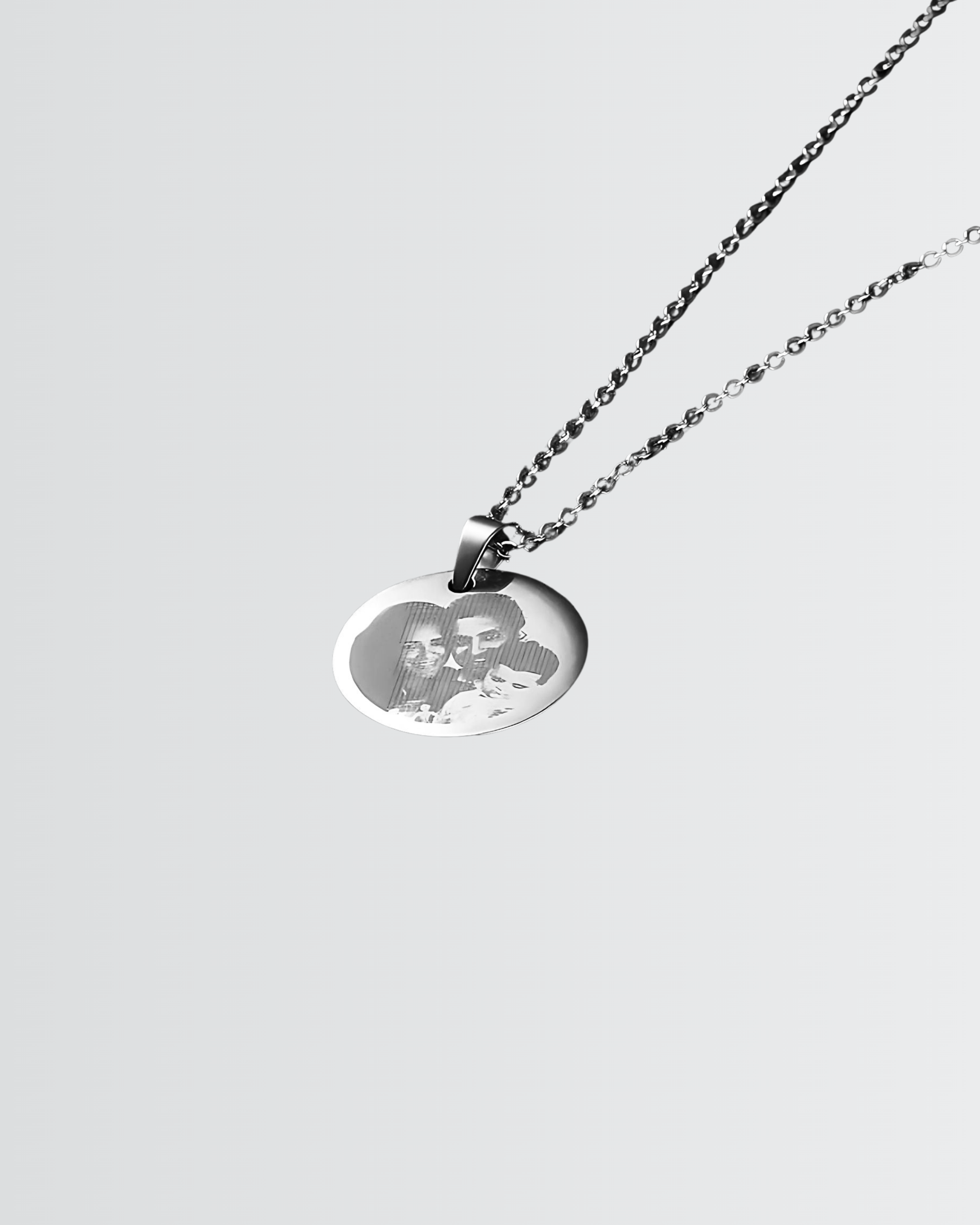 Personalize Your Photo & Message Engraved Necklace