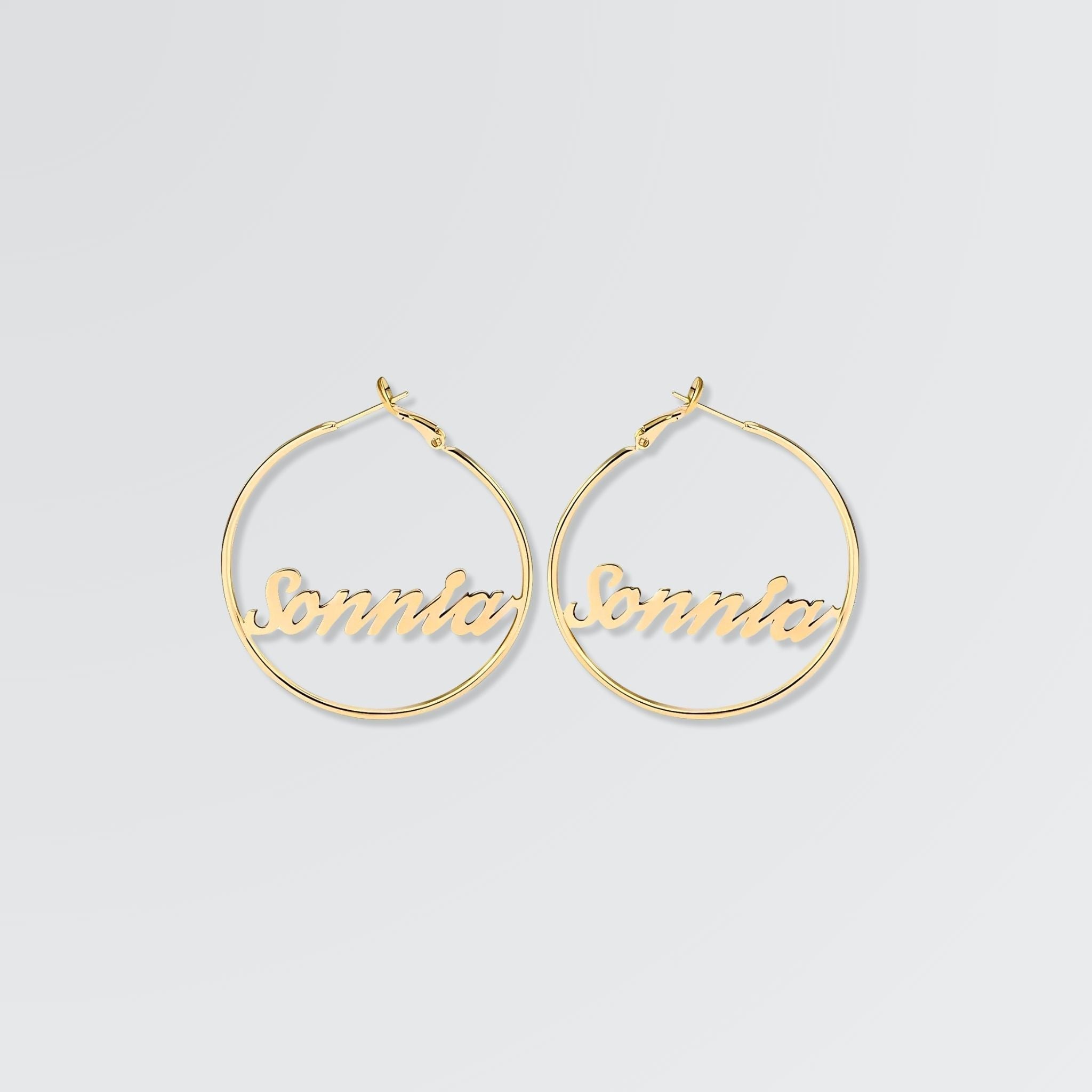 Personalize Your Name Hoop Earrings