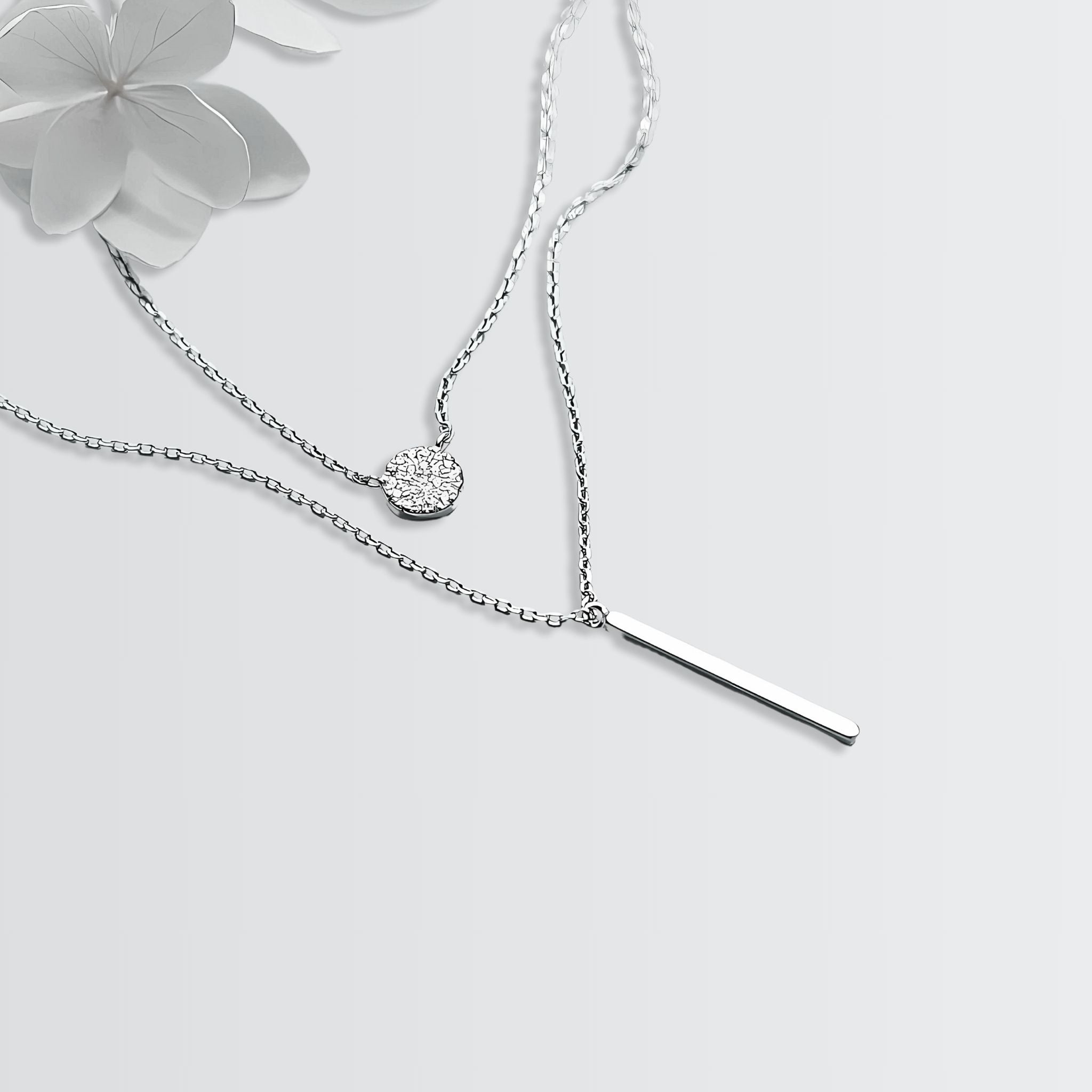 Classy Disc & Bar Layered Necklace - jewellery by BLINGLANE