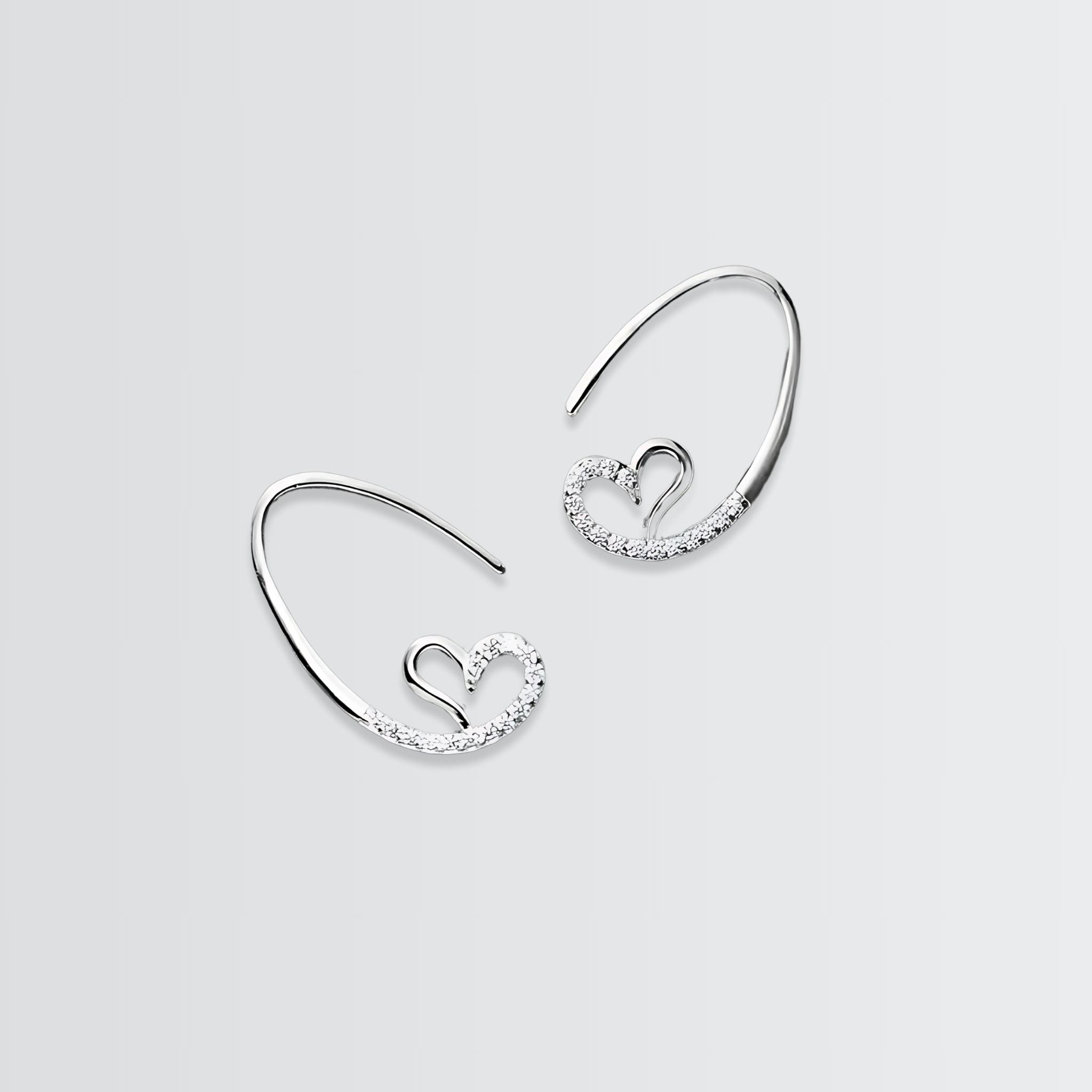 Boomerang Heart Minimal Earrings - jewellery by BLINGLANE