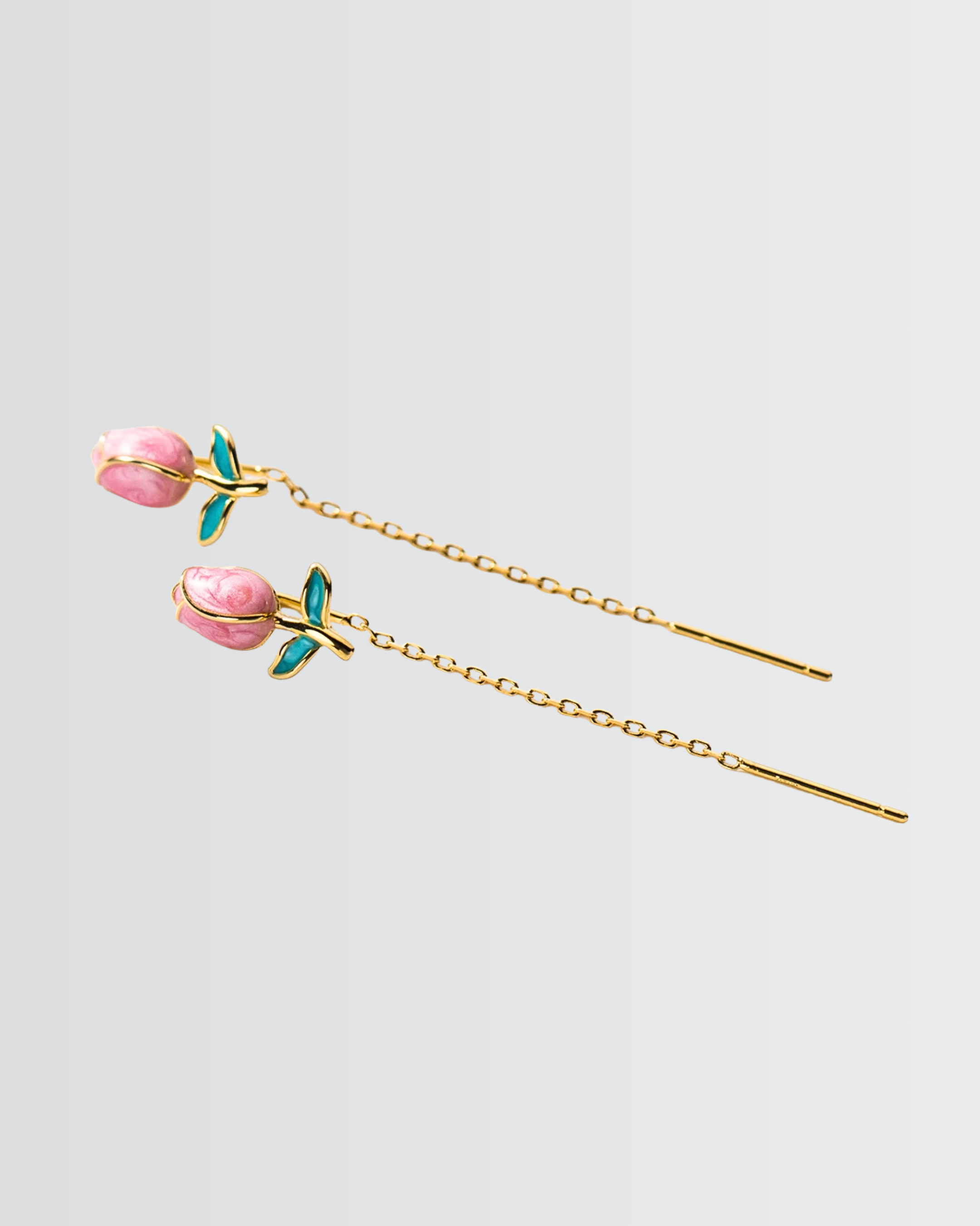 Tulip Reimagined Chain Earrings