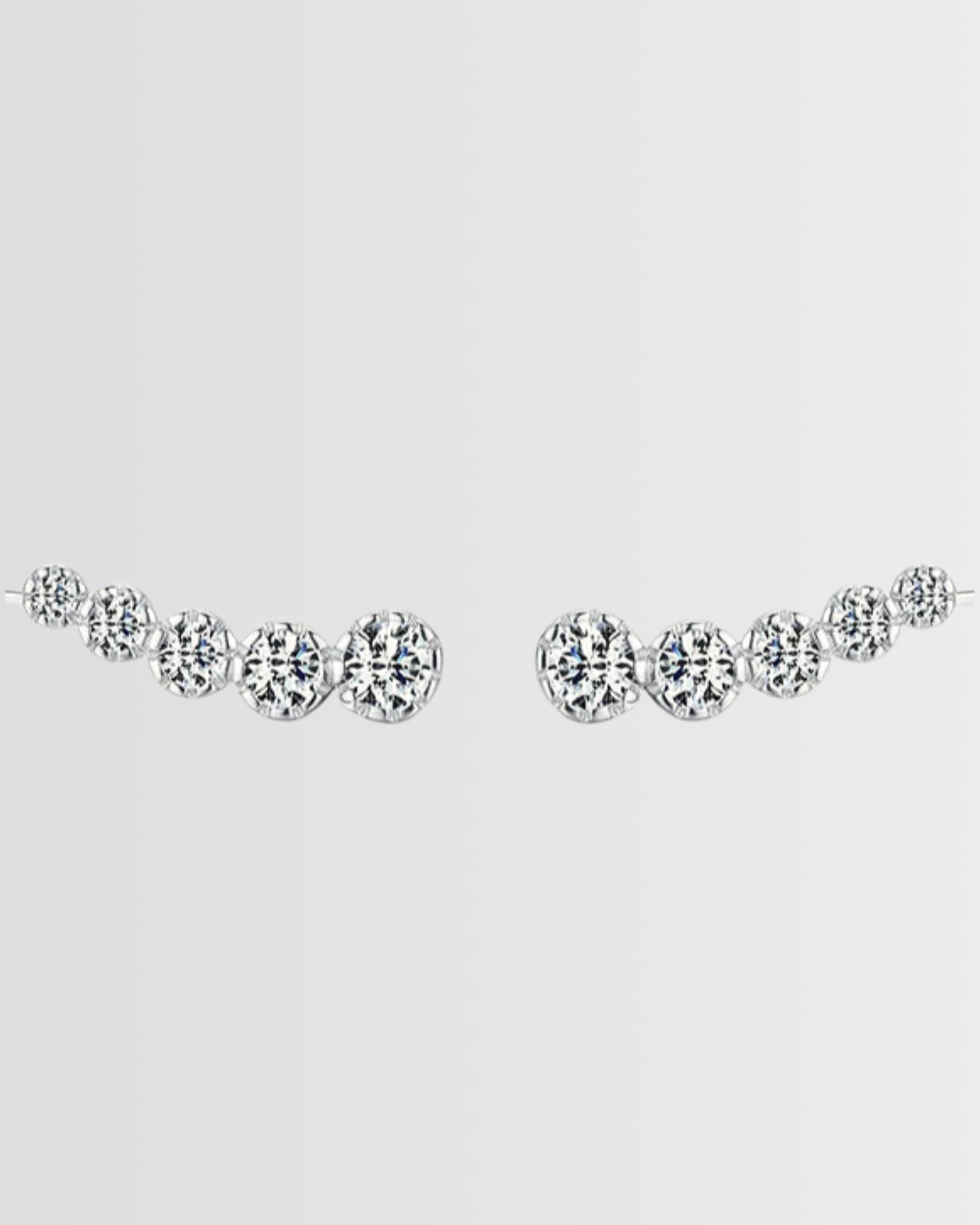 Solitaire Sweep Ear Climbers