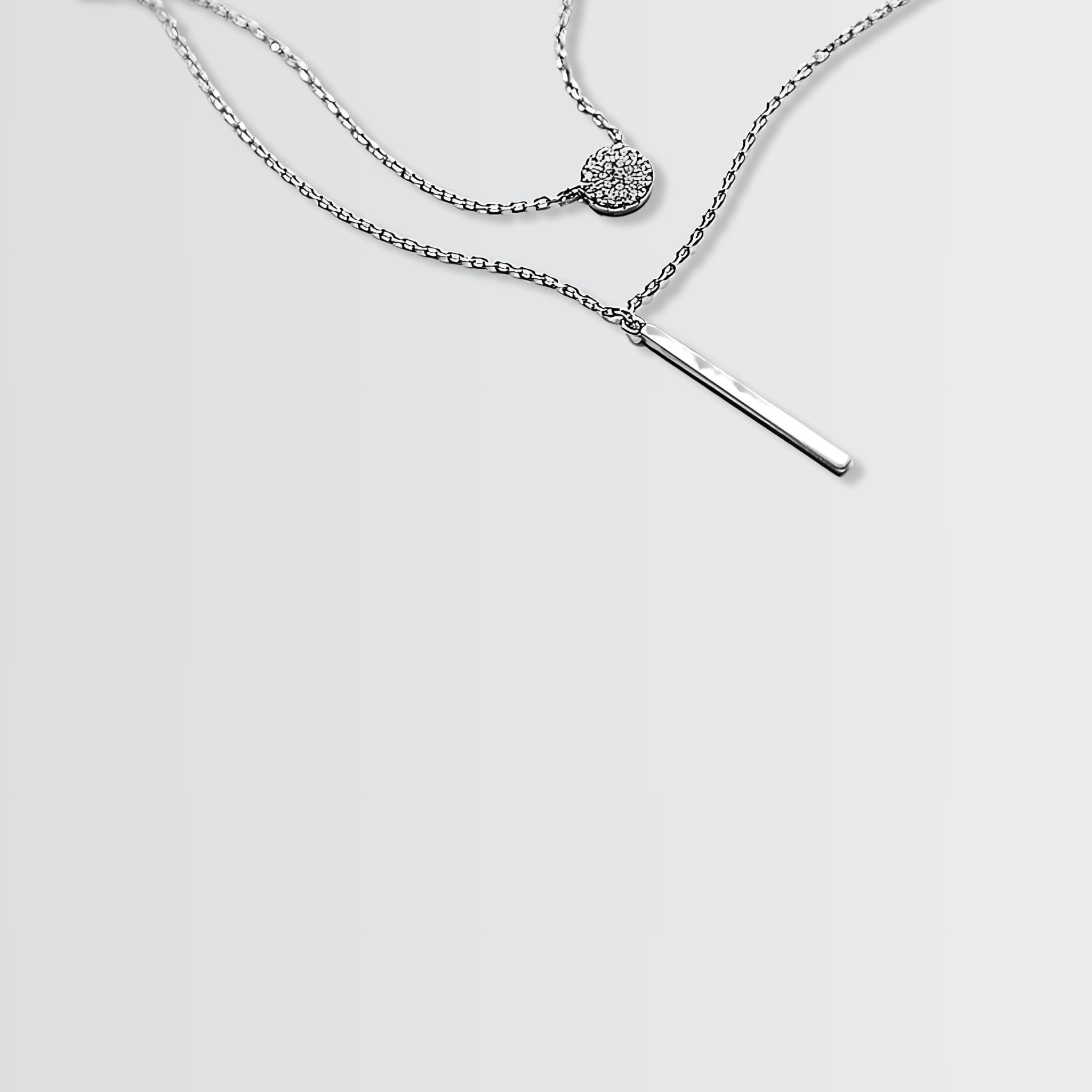 Classy Disc & Bar Layered Necklace - jewellery by BLINGLANE