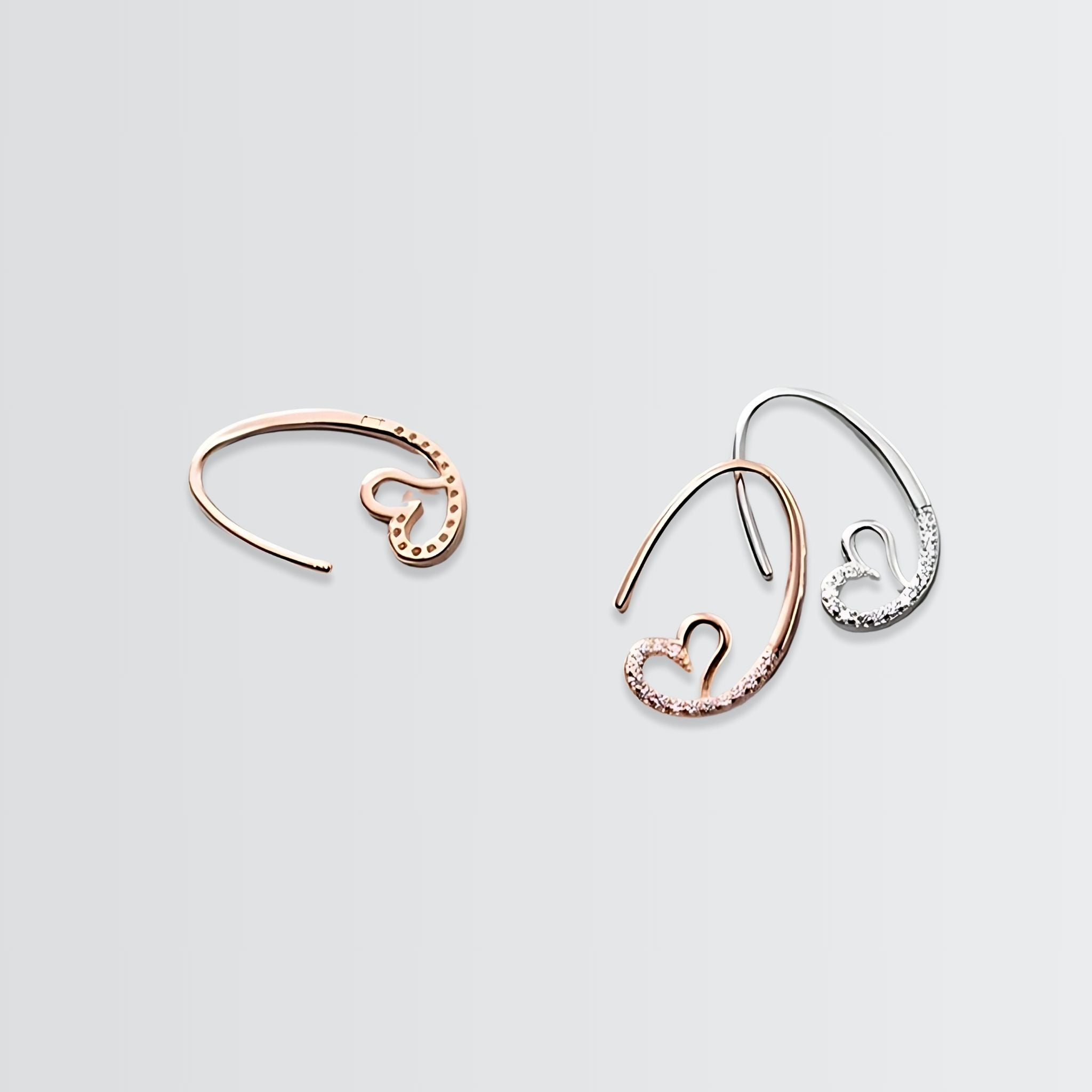 Boomerang Heart Minimal Earrings - jewellery by BLINGLANE