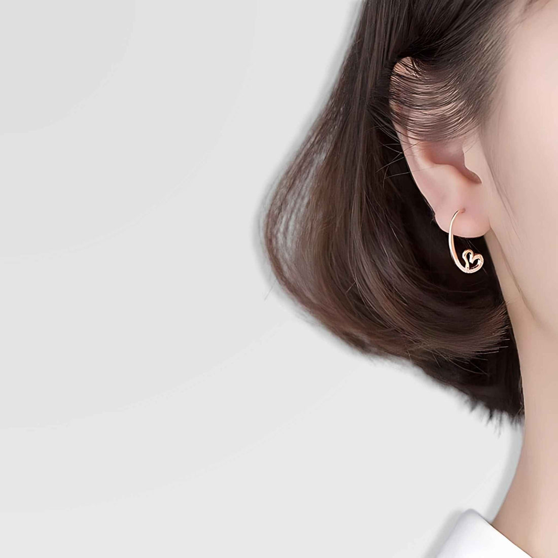Boomerang Heart Minimal Earrings - jewellery by BLINGLANE