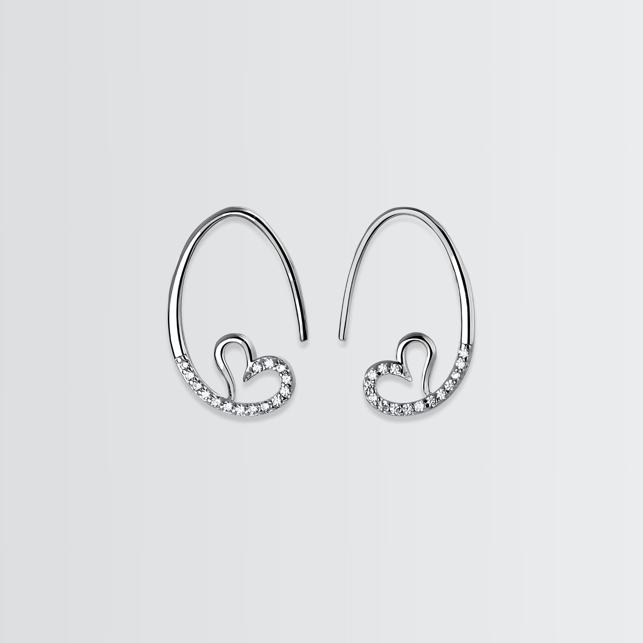 Boomerang Heart Minimal Earrings - jewellery by BLINGLANE