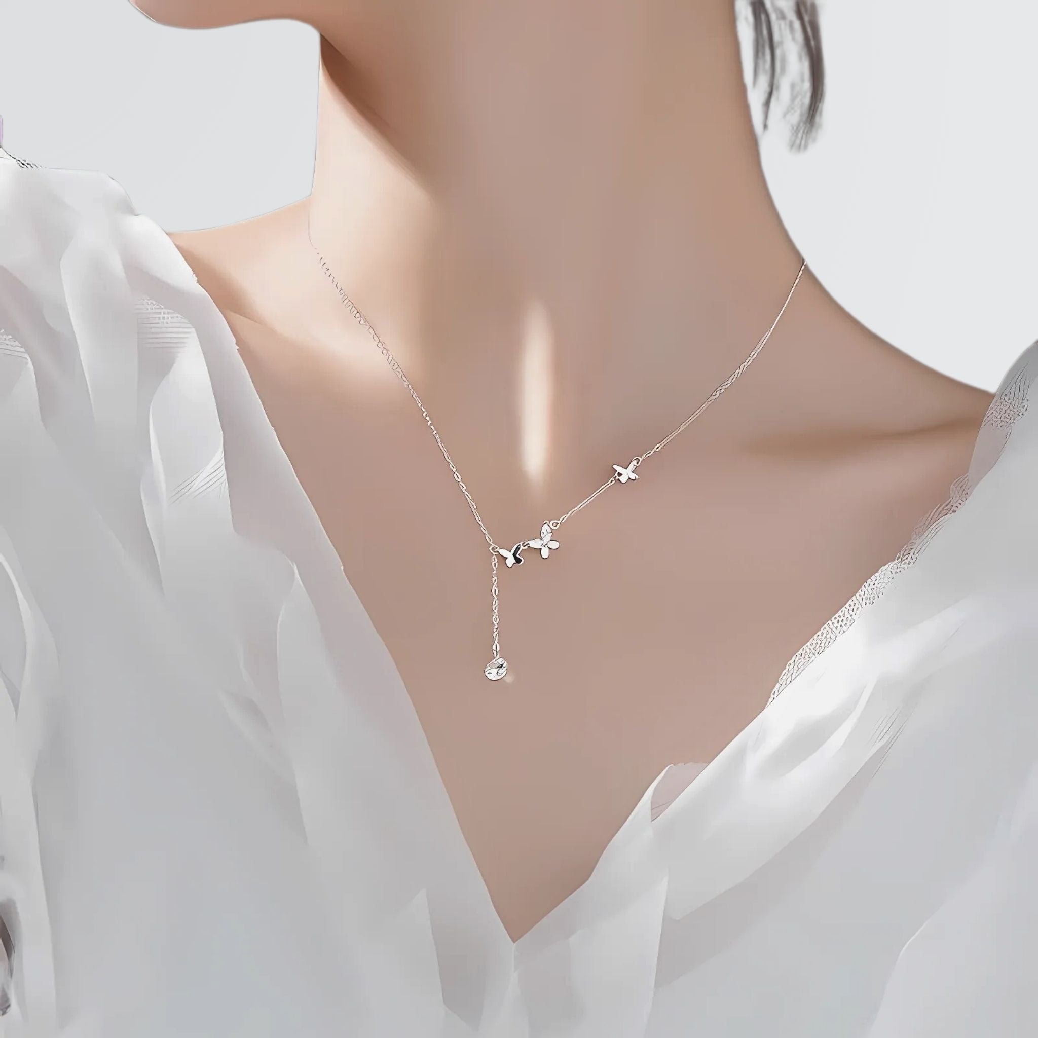 Twinkling Butterflies Minimal Necklace - jewellery by BLINGLANE