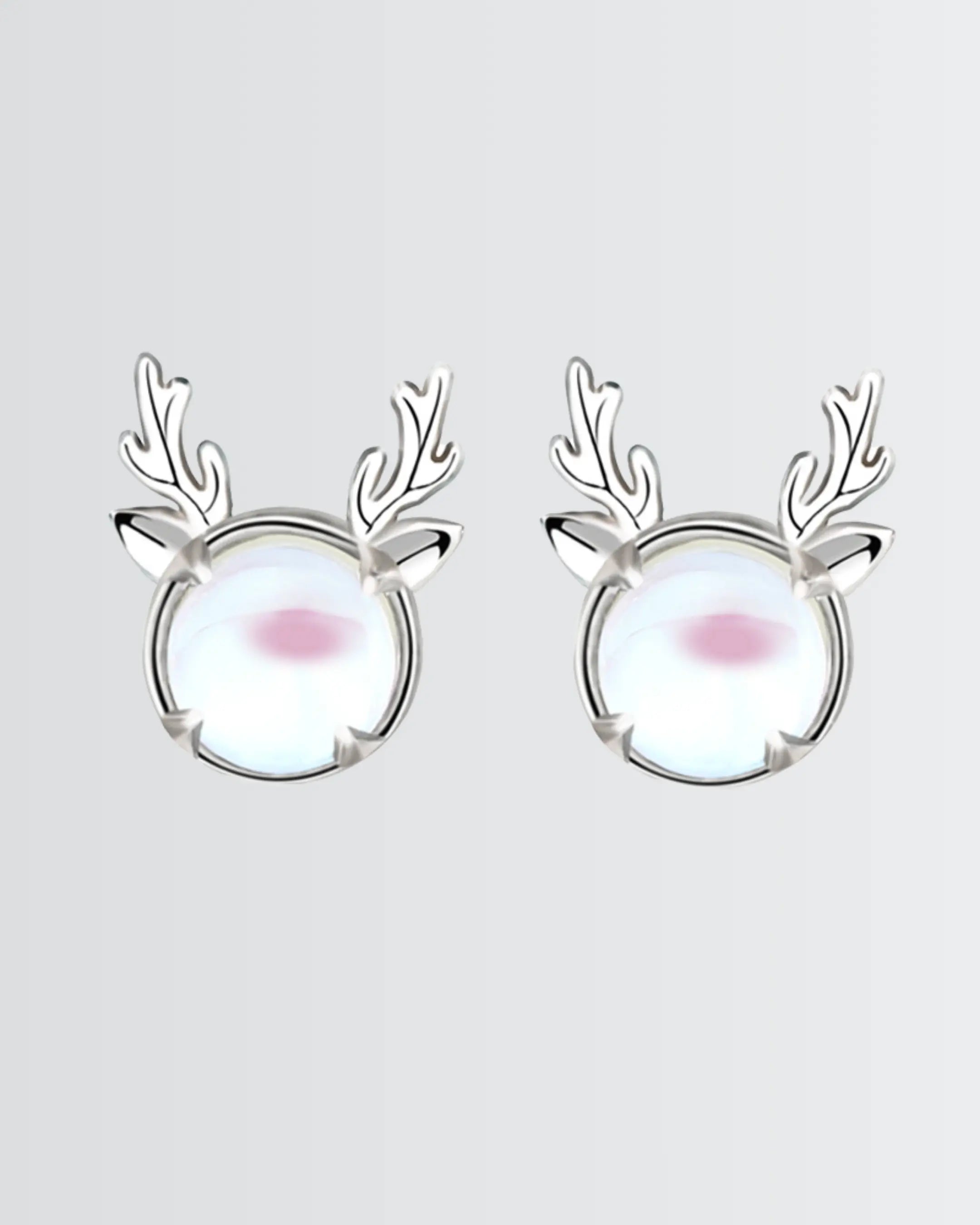 Antler Grace Studs - Silver Earrings by BLINGLANE