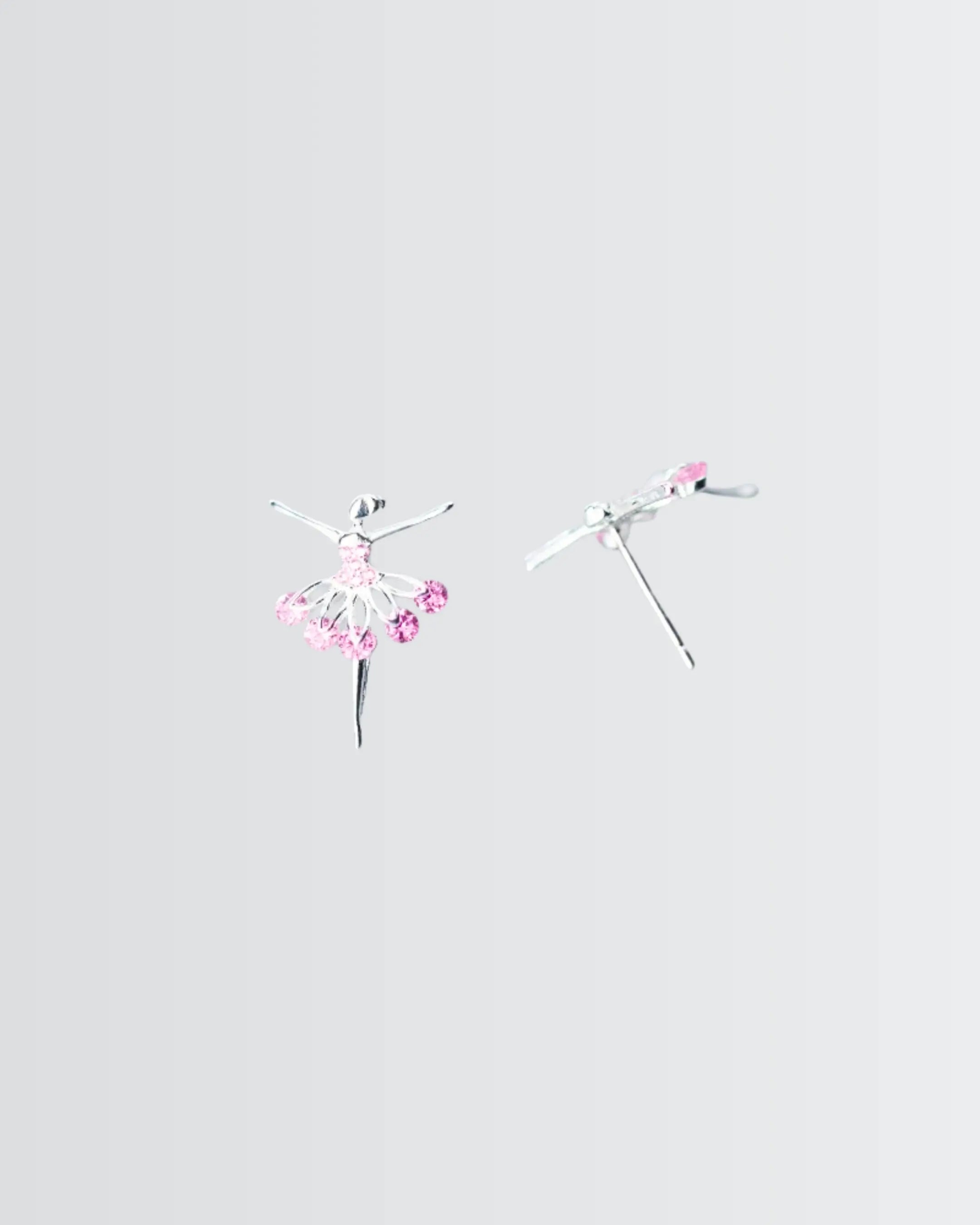 Ballet Bling Minimal Studs - Silver Earrings by BLINGLANE