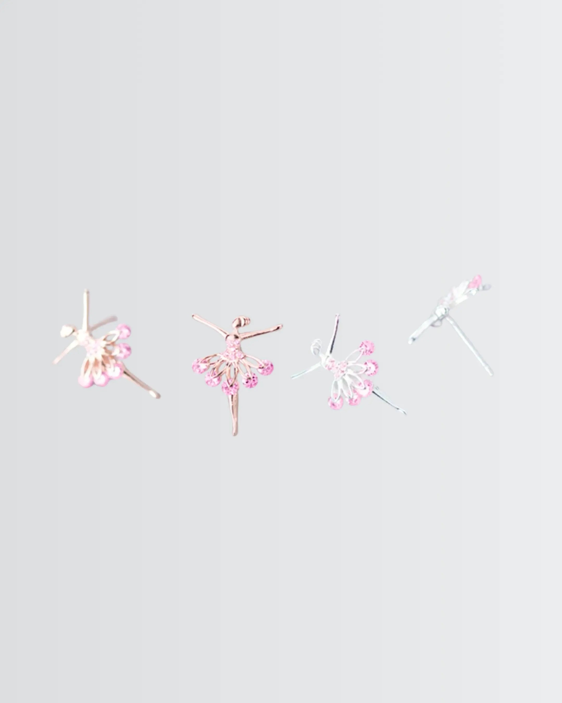 Ballet Bling Minimal Studs - Silver Earrings by BLINGLANE
