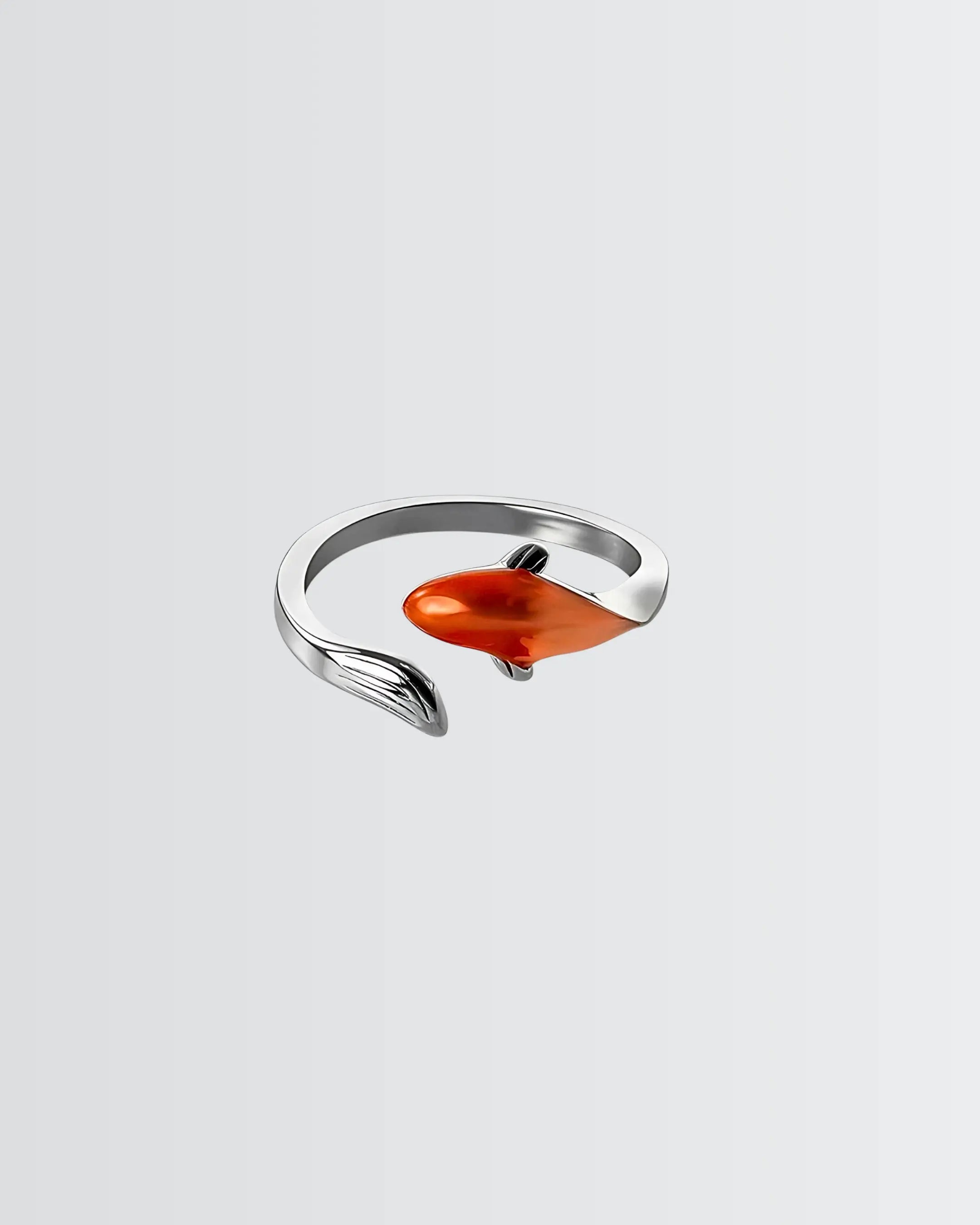 Blissful Koi Fish Ring - Silver Rings by BLINGLANE
