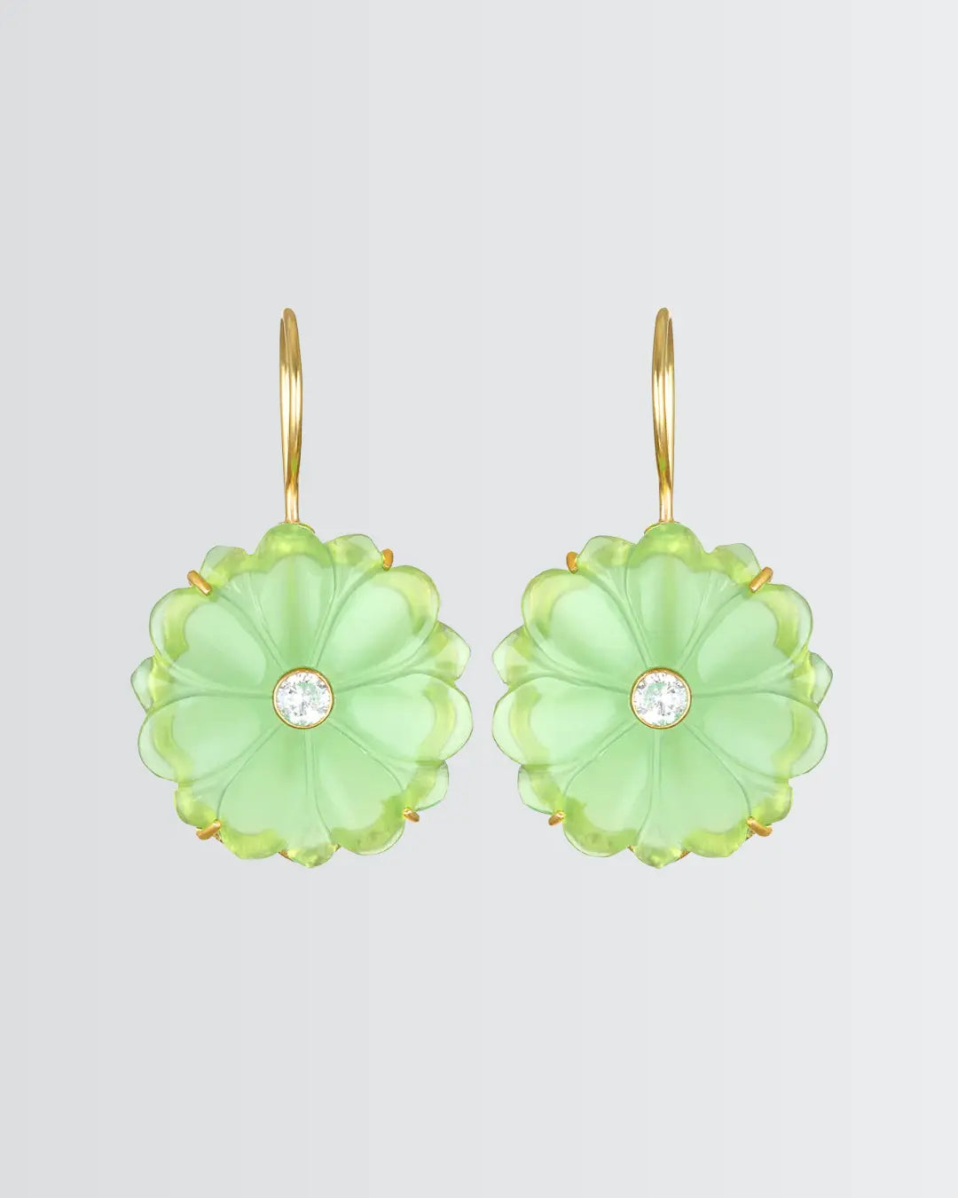 Blooming Kiwi Earrings - Silver Earrings by BLINGLANE