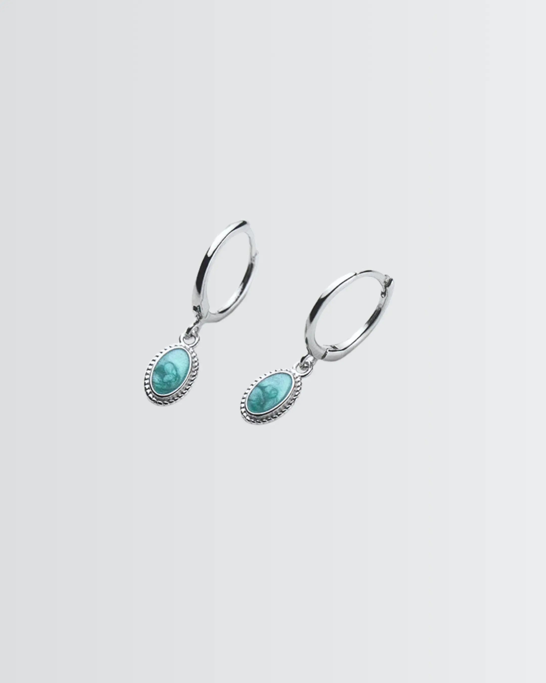 Boho Breeze Hoop Earrings - Silver Earrings by BLINGLANE