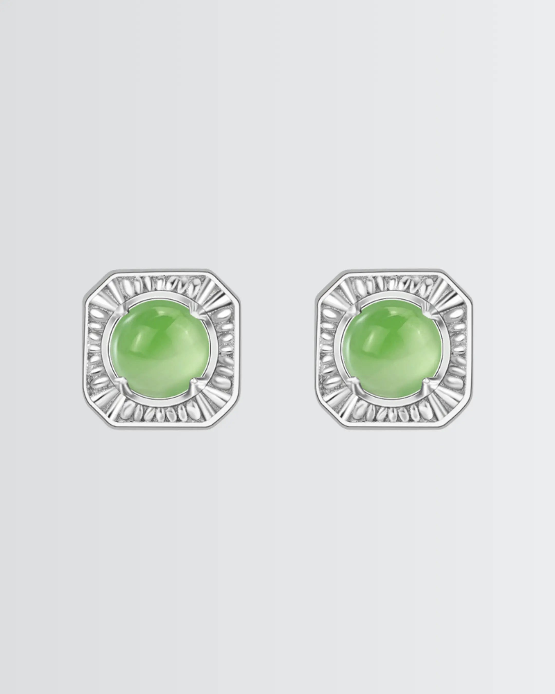 Botanic Edge Vintage Studs - Silver Earrings by BLINGLANE