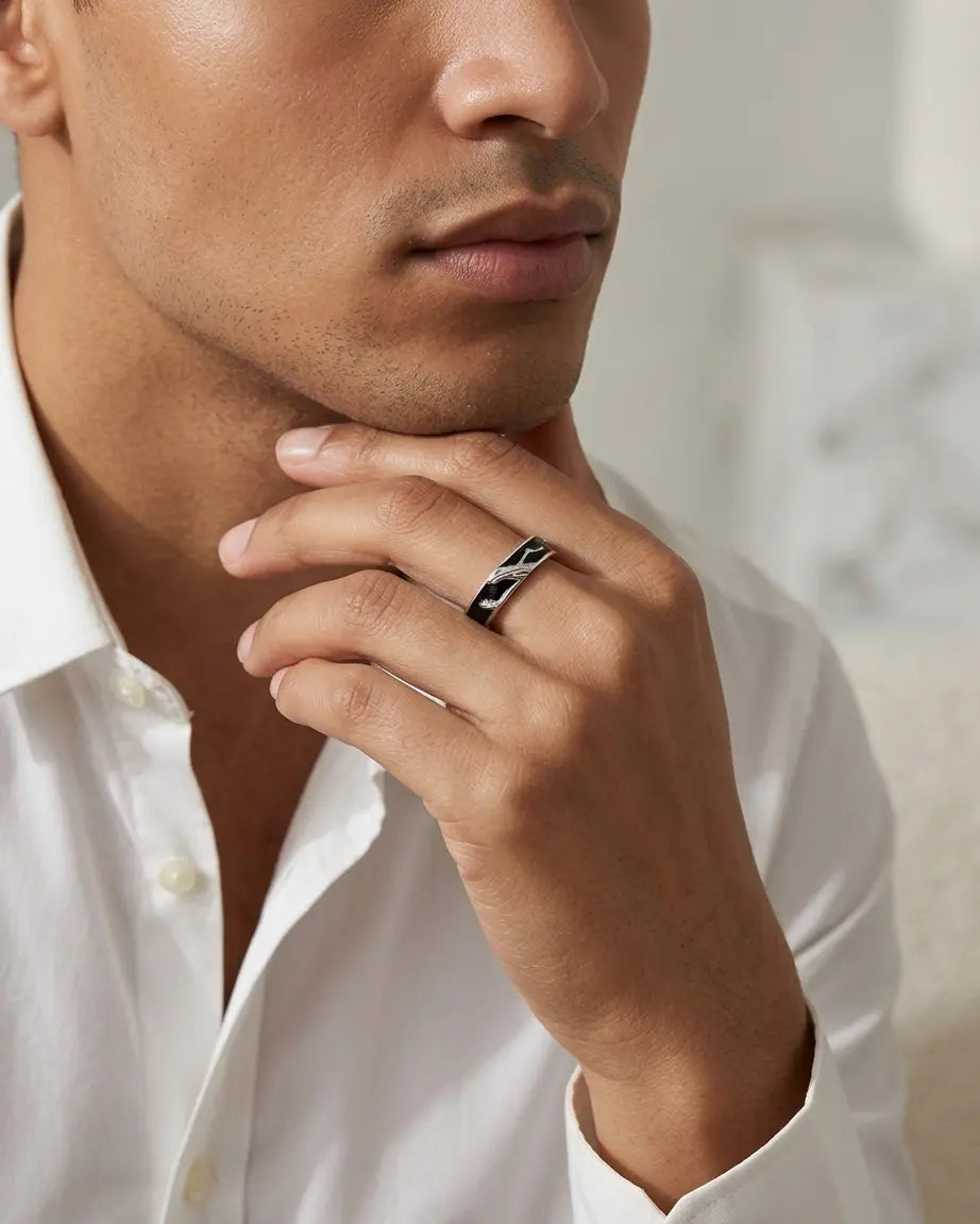 Branching Together Love Bands - Silver Ring by BLINGLANE