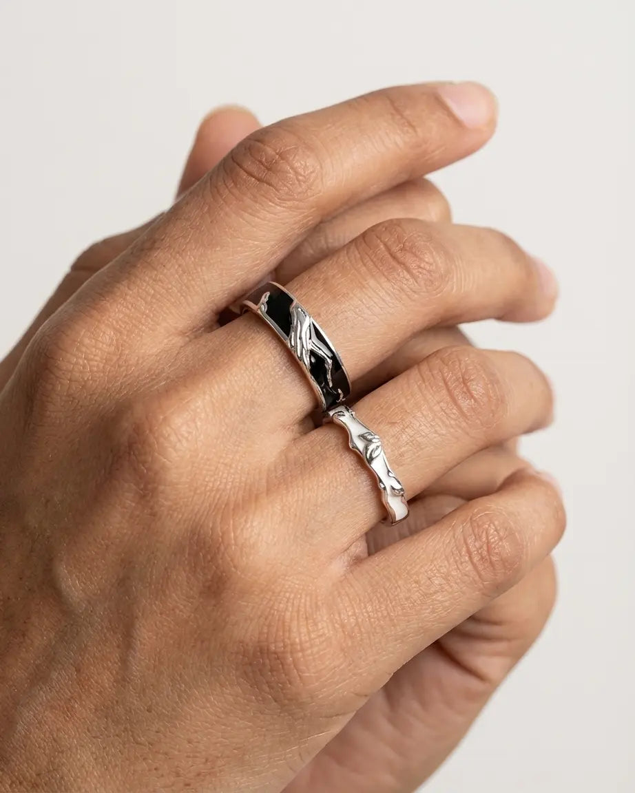 Branching Together Love Bands - Silver Ring by BLINGLANE
