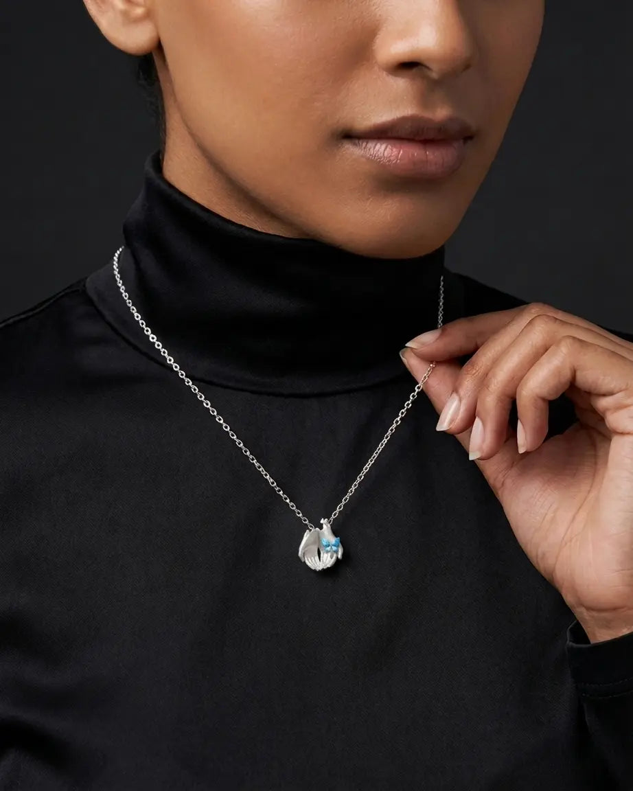 Carved To Hold Elite Necklace - Silver Necklace by BLINGLANE