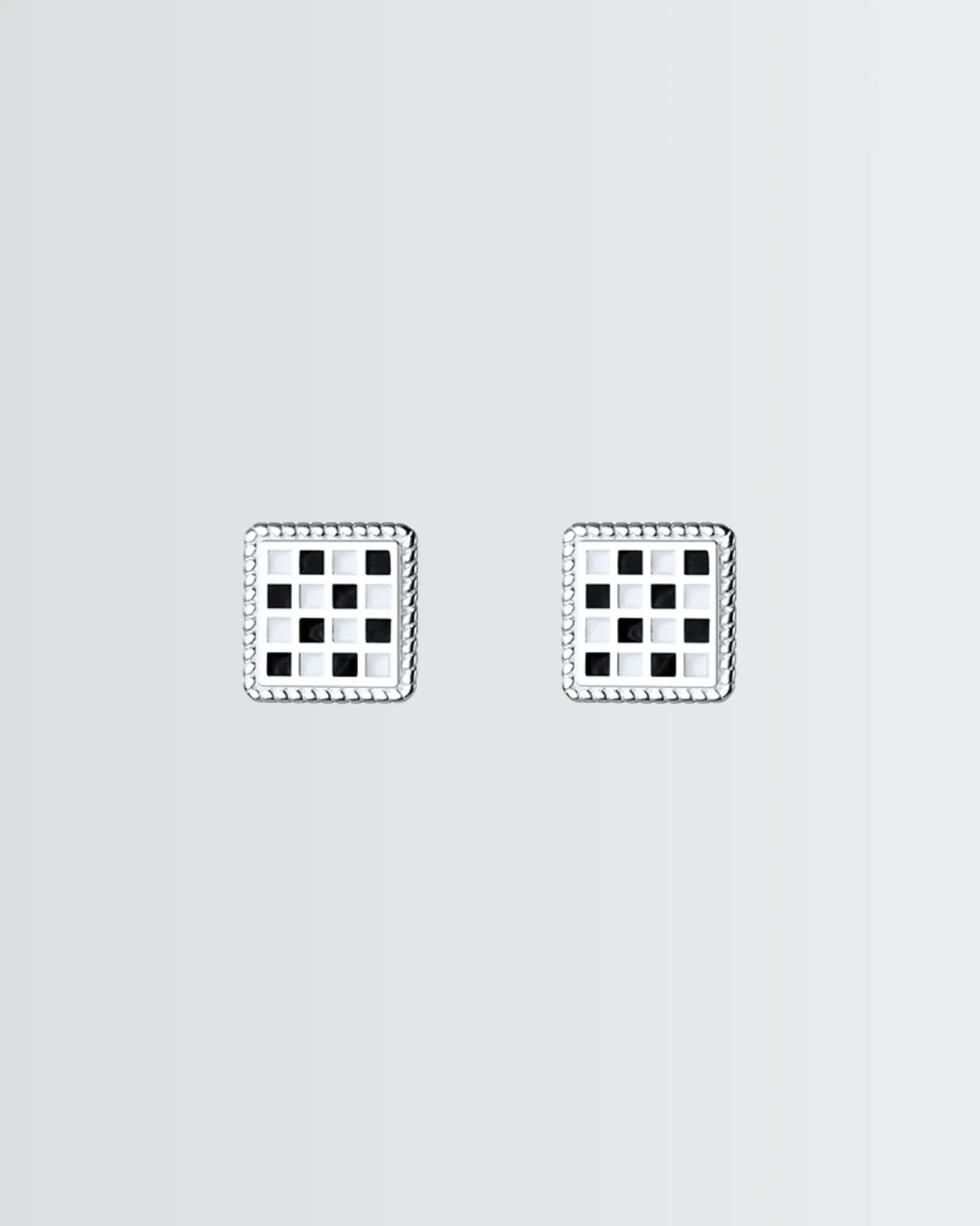 Chess Charm Studs - Silver Earrings by BLINGLANE