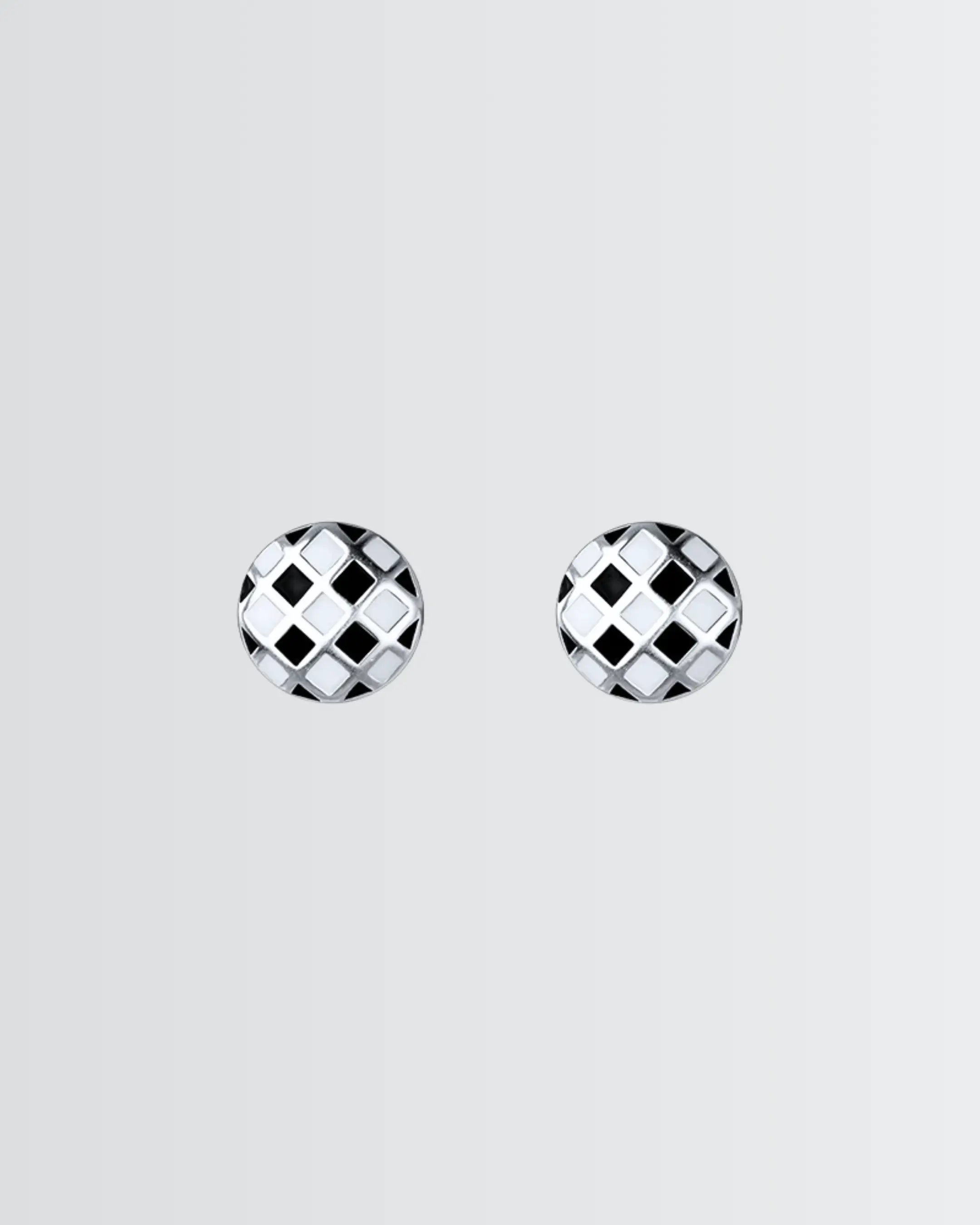 Chess Charm Studs - Silver Earrings by BLINGLANE