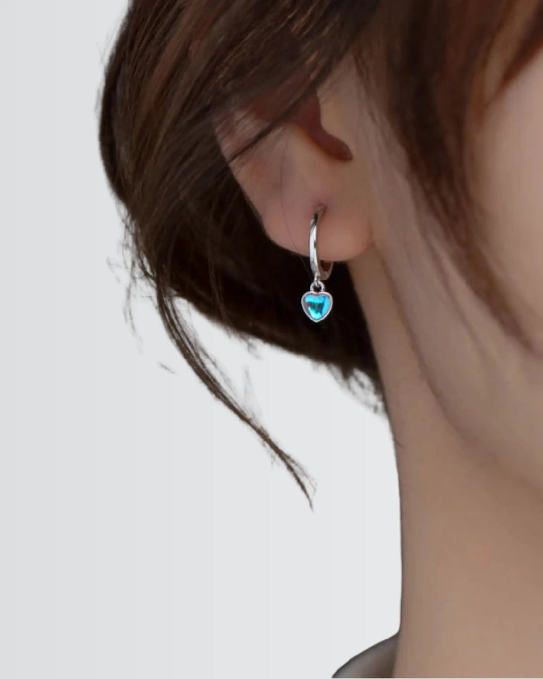 Classic Heart Hoops - Silver Earrings by BLINGLANE