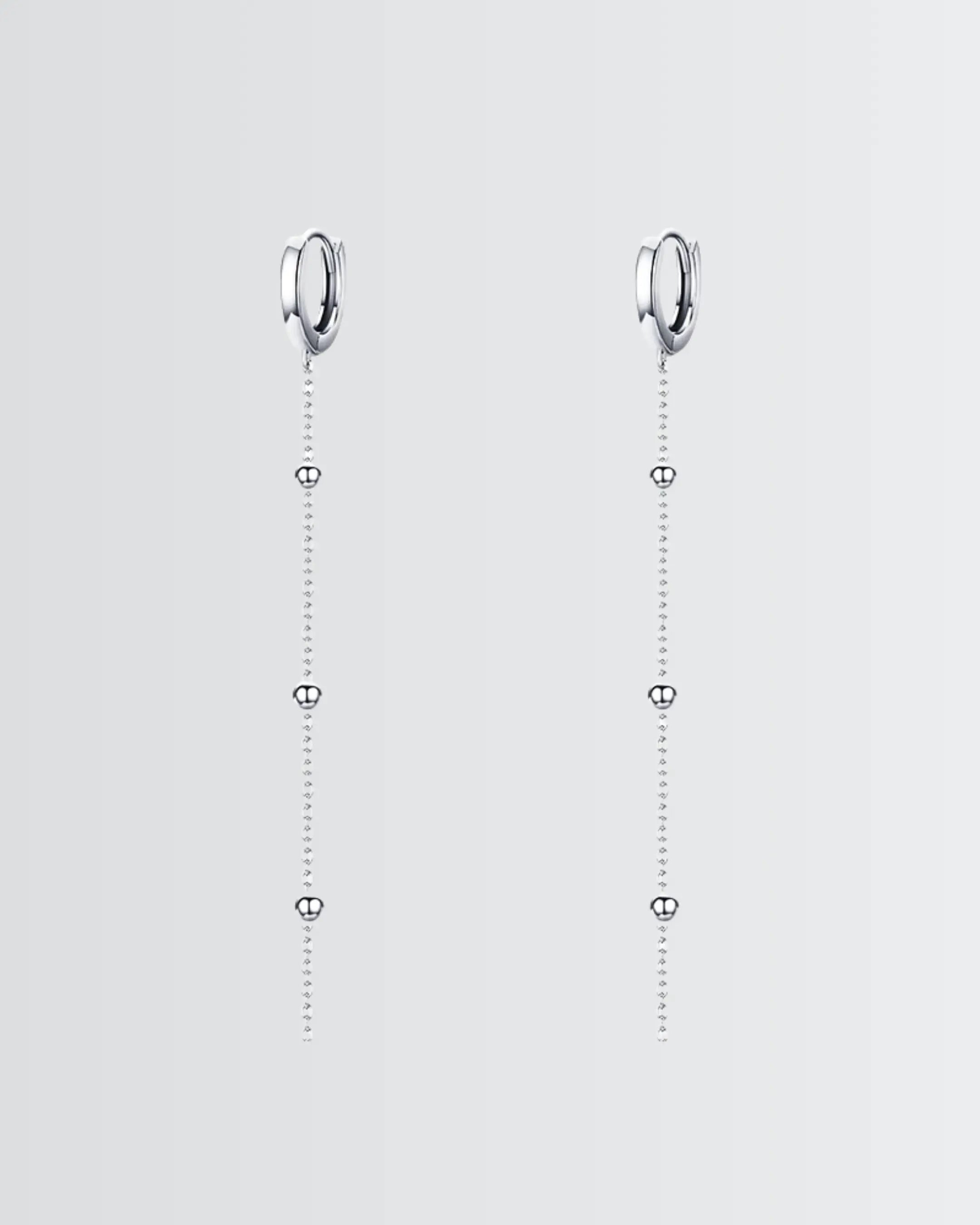 Dainty Drape Hoops Earrings - Silver Earrings by BLINGLANE