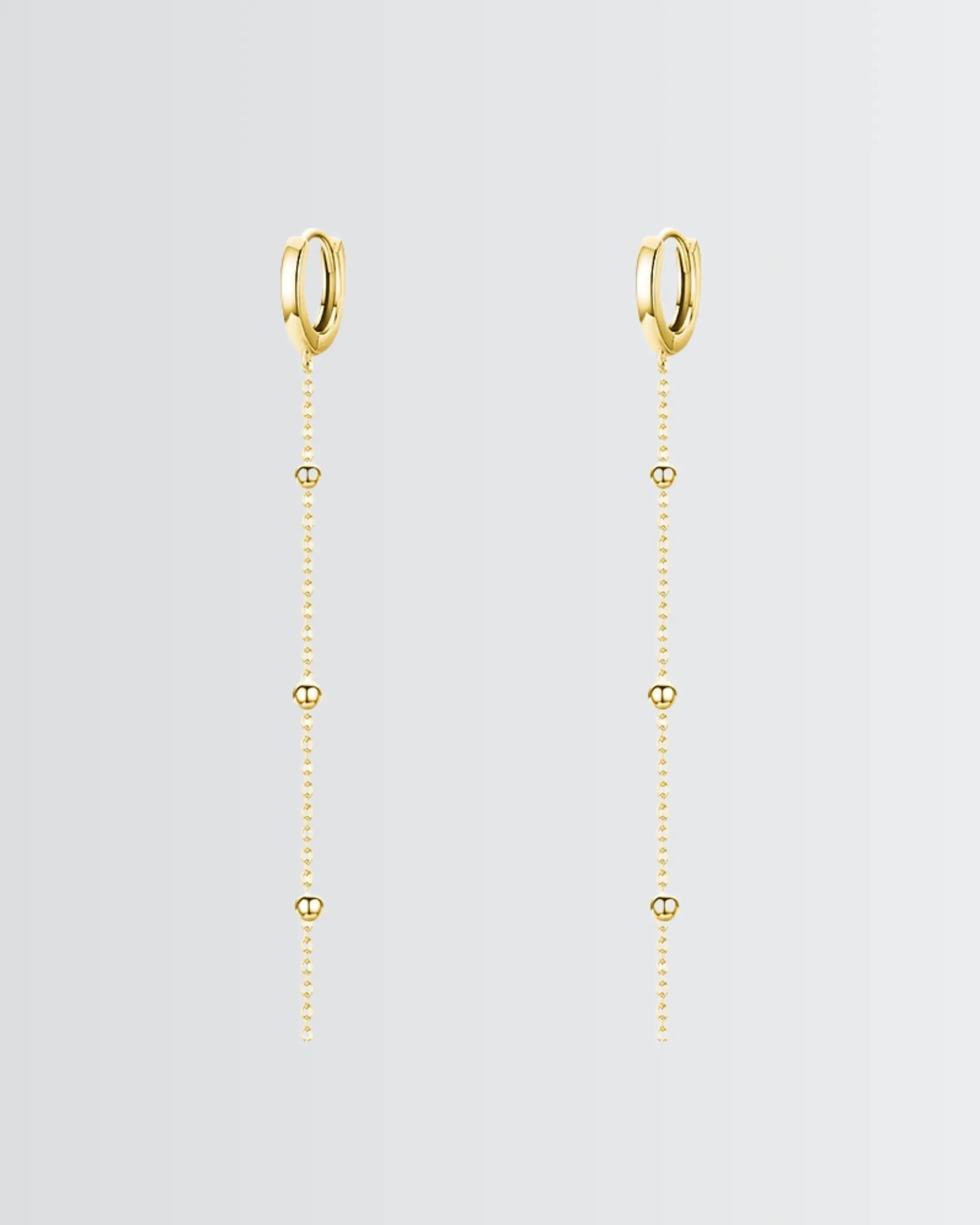 Dainty Drape Hoops Earrings - Silver Earrings by BLINGLANE