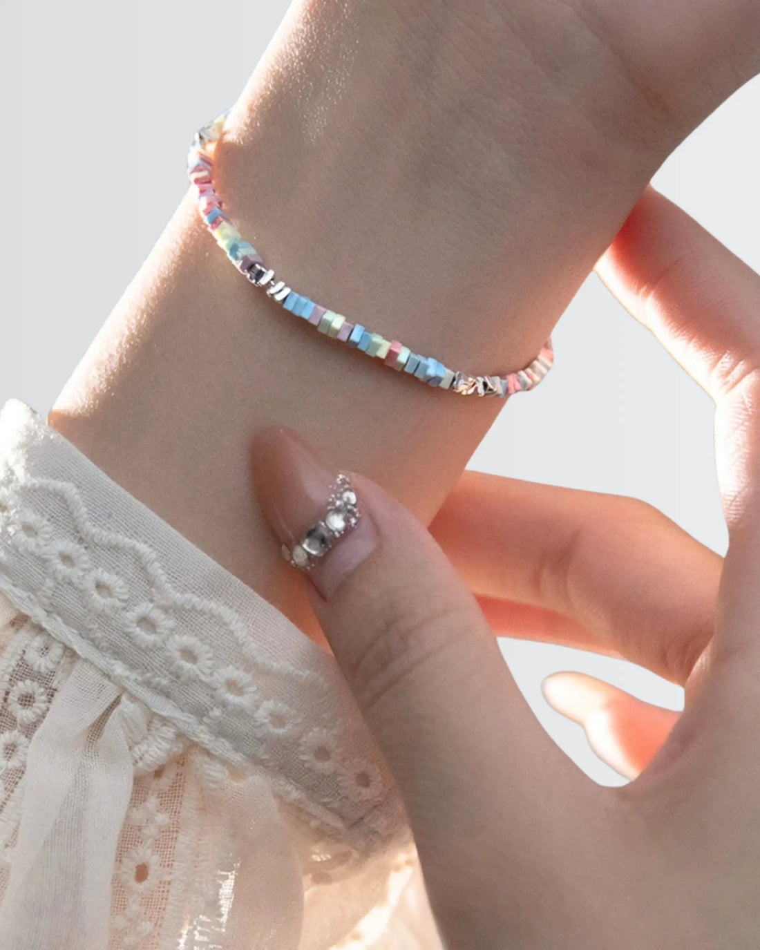 Drape Of Dazzle Bracelet - Silver Bracelet by BLINGLANE