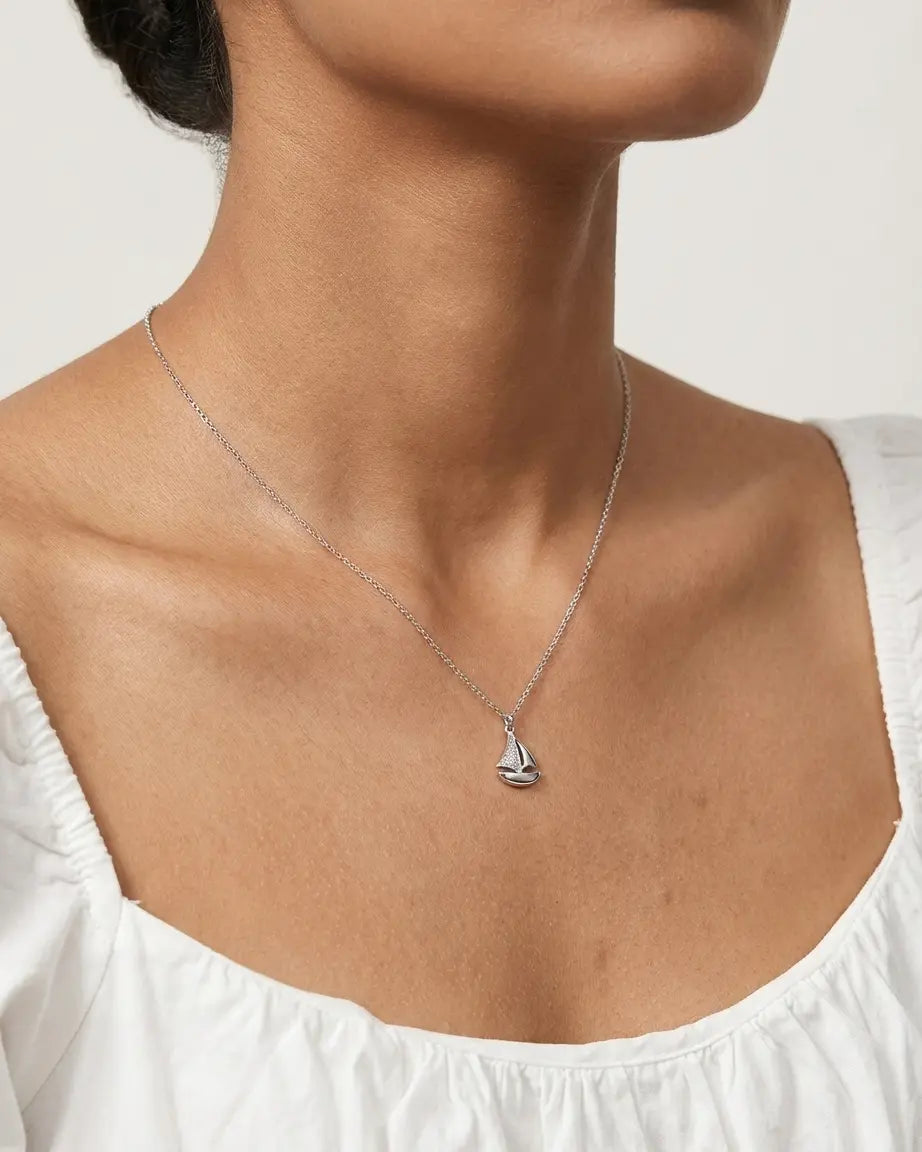 Drift Into Forever Couple Necklace - Silver Necklace by BLINGLANE