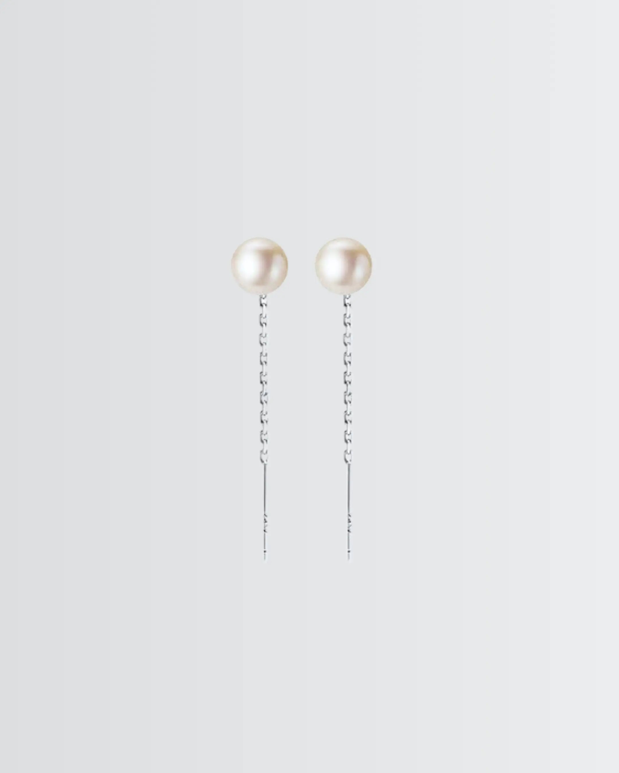 Elegance in Every Pearl Drop Earrings - Silver Earrings by BLINGLANE