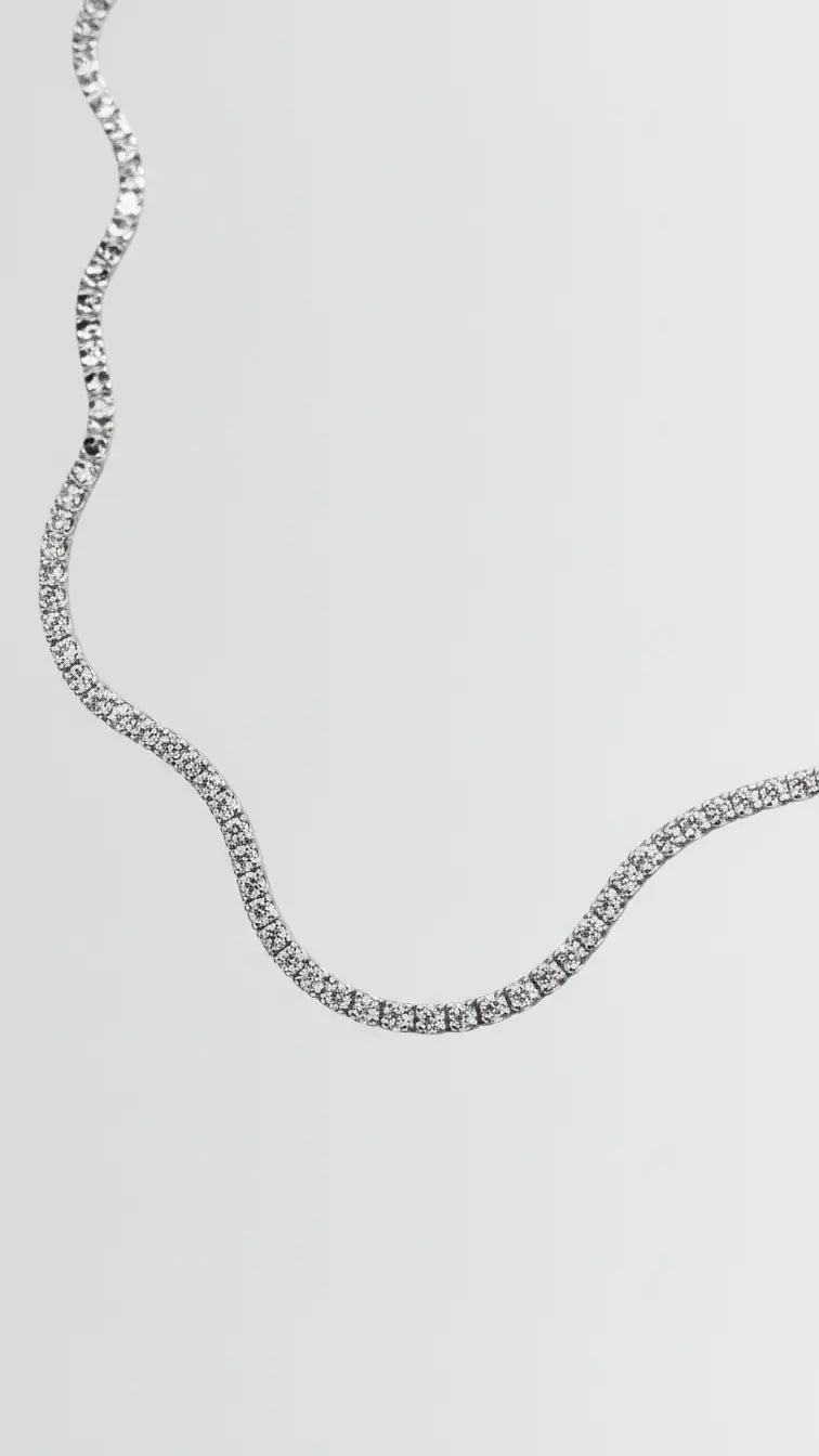 Elite Enlightened Solitaires Necklace - Silver Necklace by BLINGLANE