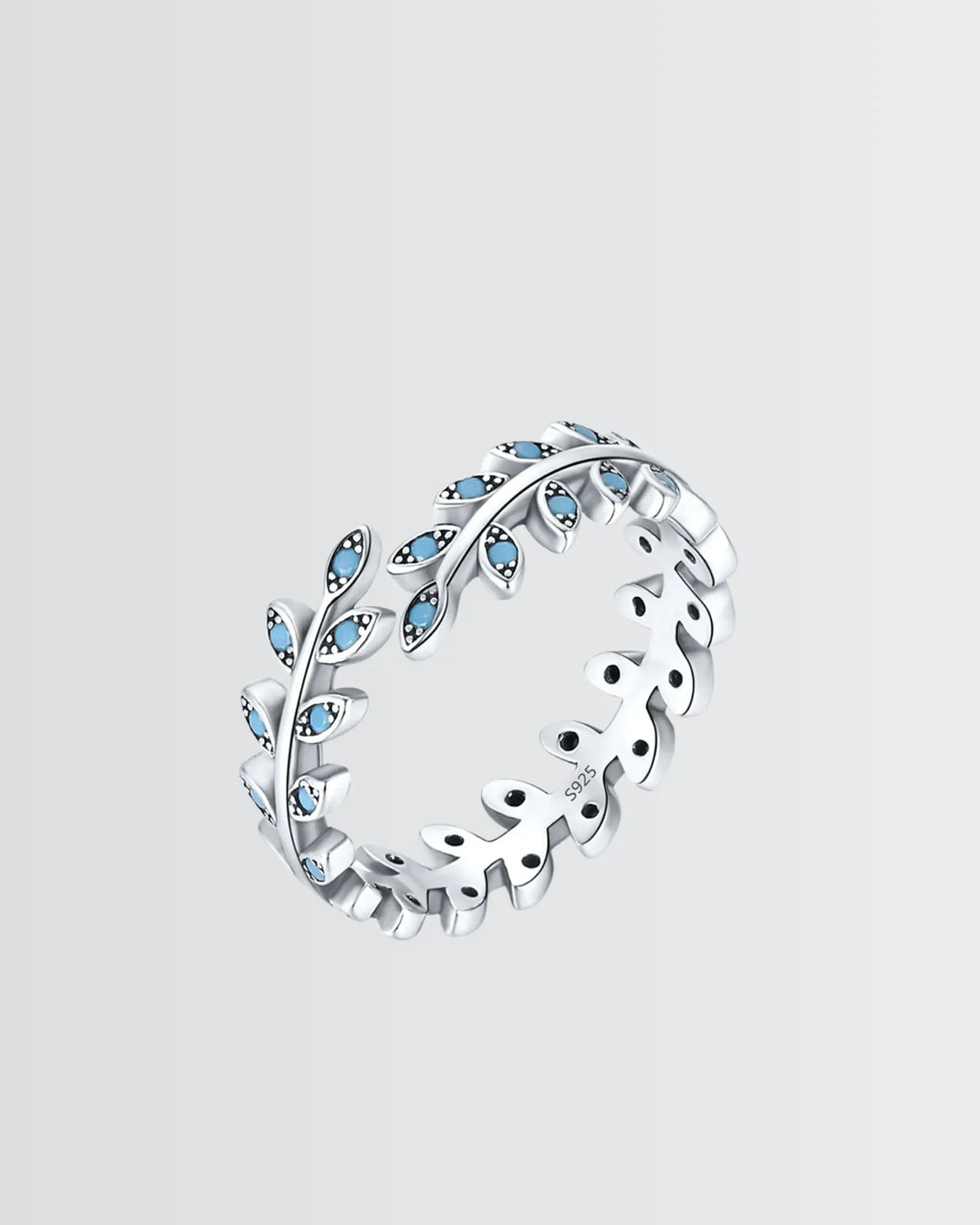 Everleaf Gem Ring - Silver Ring by BLINGLANE