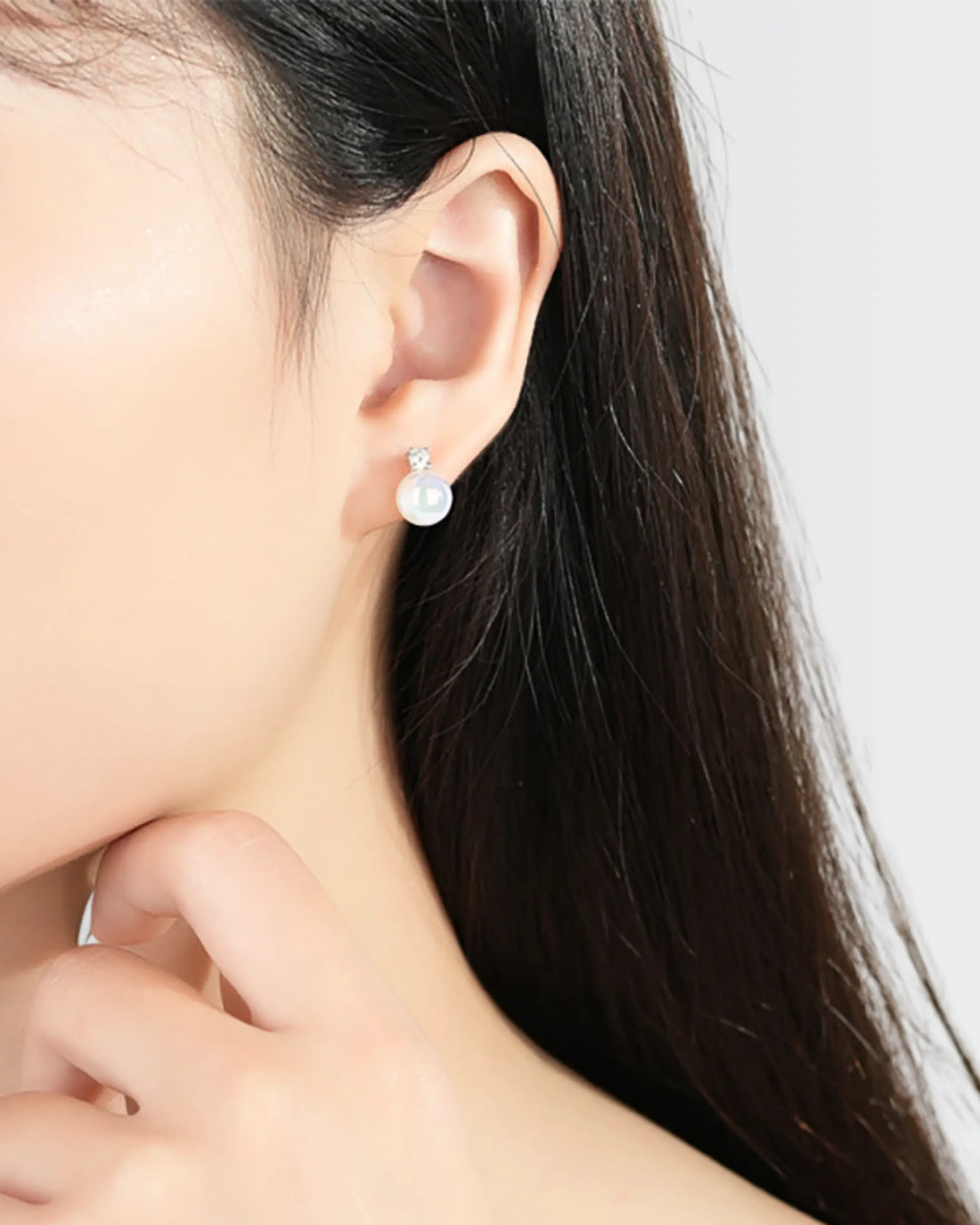 Everyday Elegance Pearl Studs - Silver Earrings by BLINGLANE