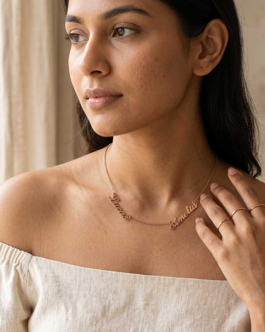 Personalize Two Names Necklace