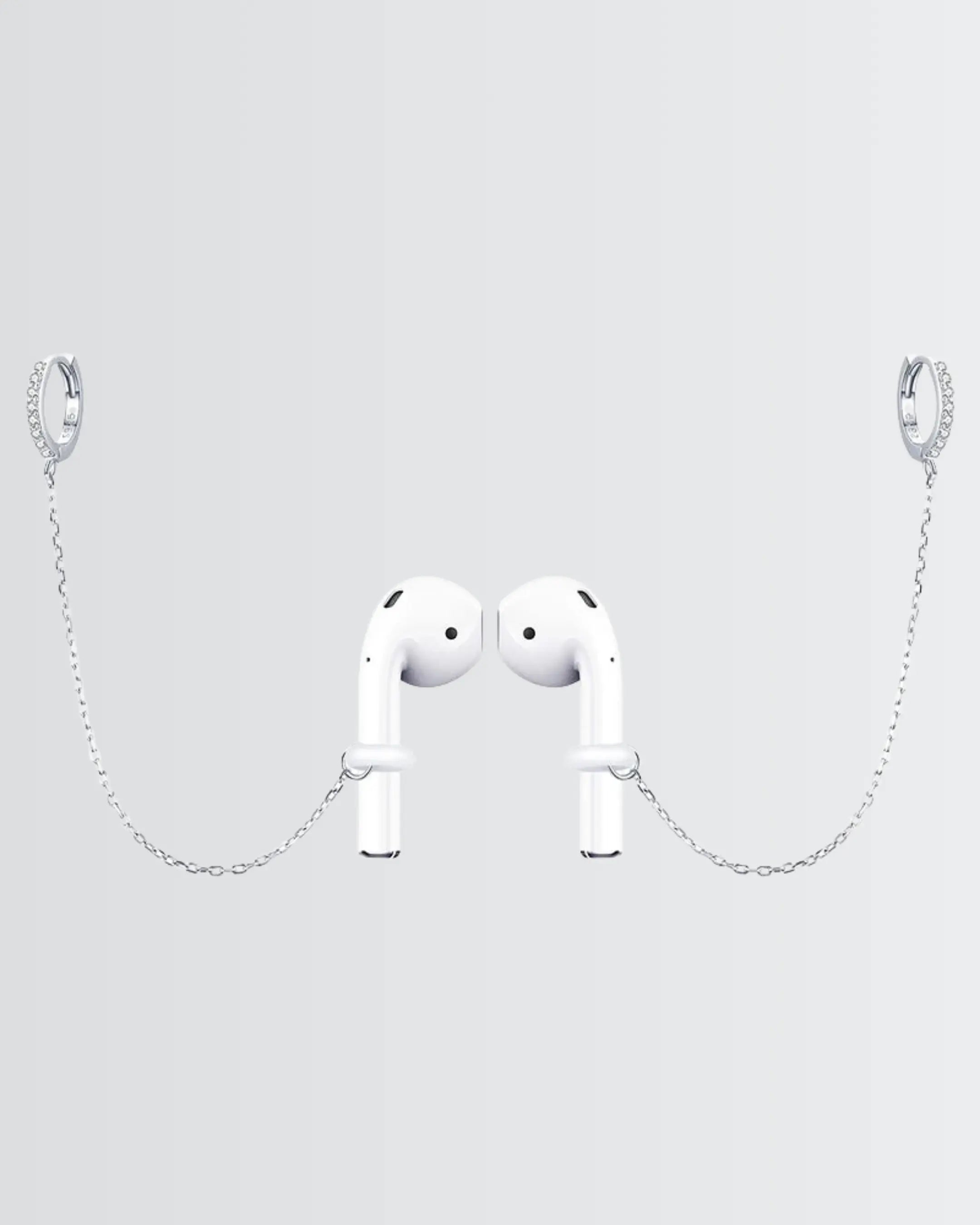 GlamGrip AirPods Earrings - Silver Earrings by BLINGLANE