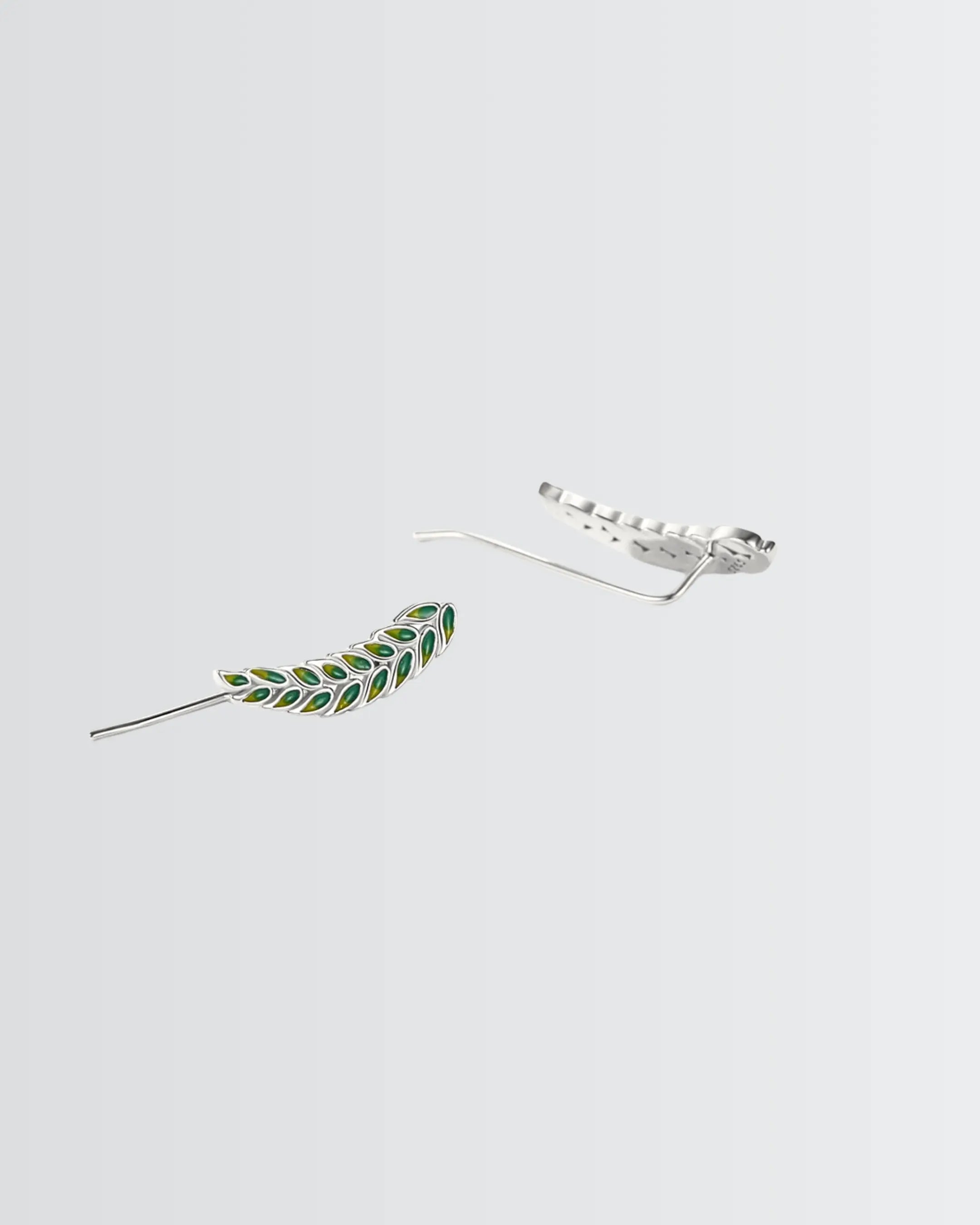 Graced By Flora Ear Climbers - Silver Earrings by BLINGLANE
