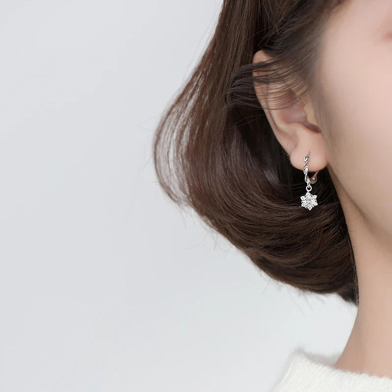 Sunbeam Solitaire Hoop Earrings