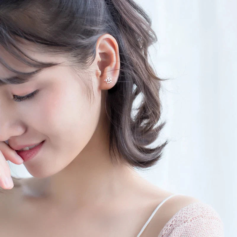 Shining Snowflake Studs