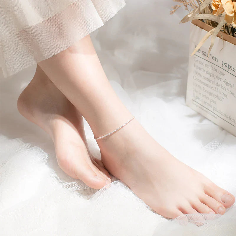 Sleek Strand Minimal Anklet