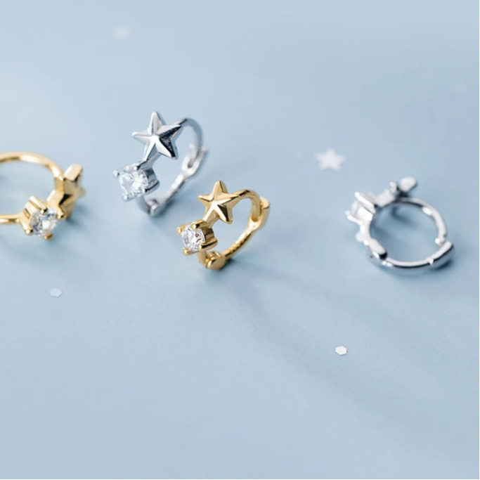 Starry Shine Mini Hoops