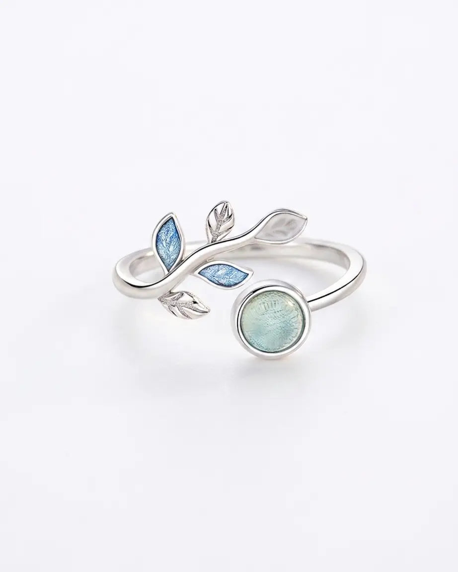 Leafline Elegance Ring - Silver Ring by BLINGLANE