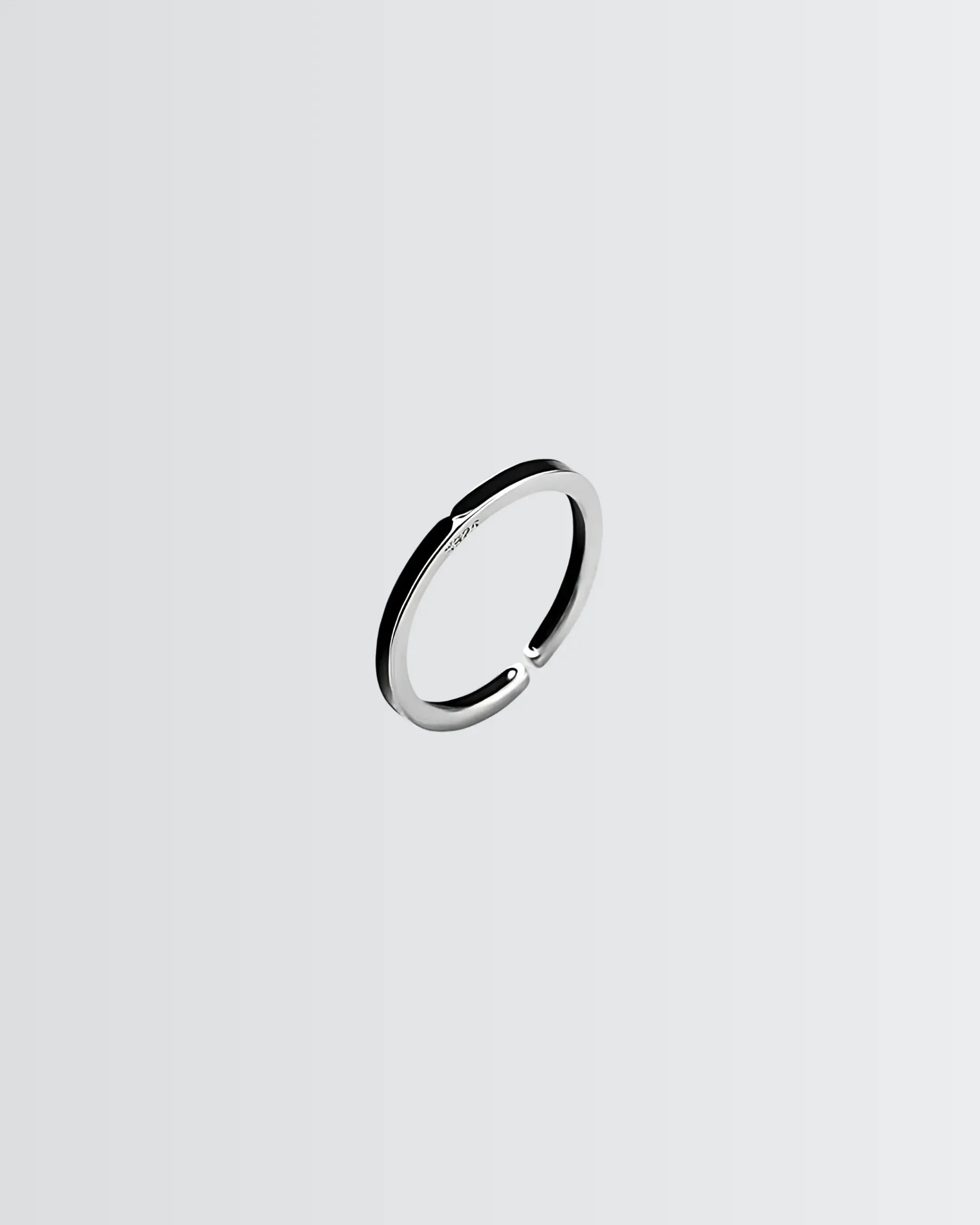 Little Black Ring - Silver Ring by BLINGLANE