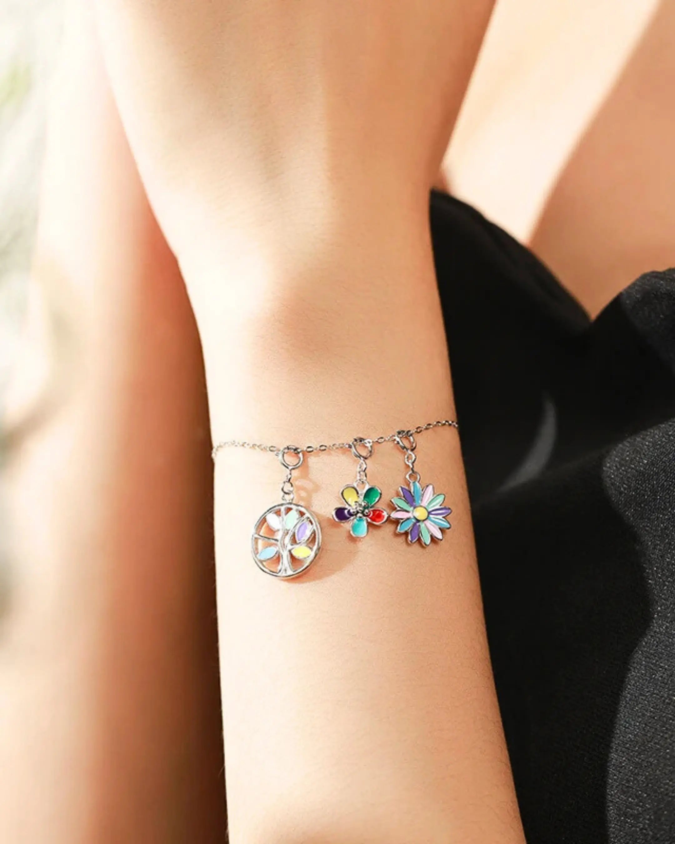 Little Miss Lucky Charms! - Silver Bracelet by BLINGLANE