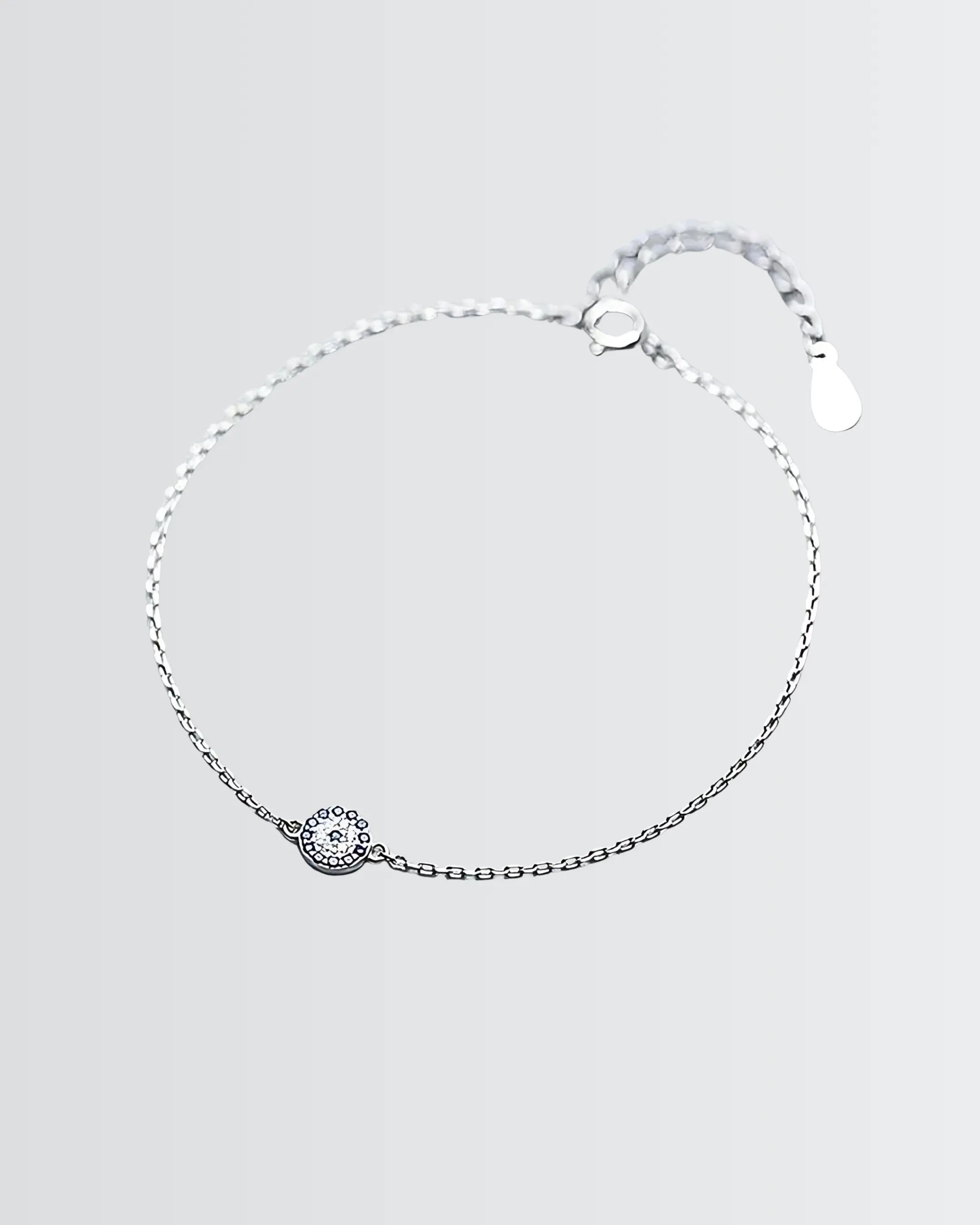 Mere Evil Eye Minimal Bracelet - Silver Bracelet by BLINGLANE