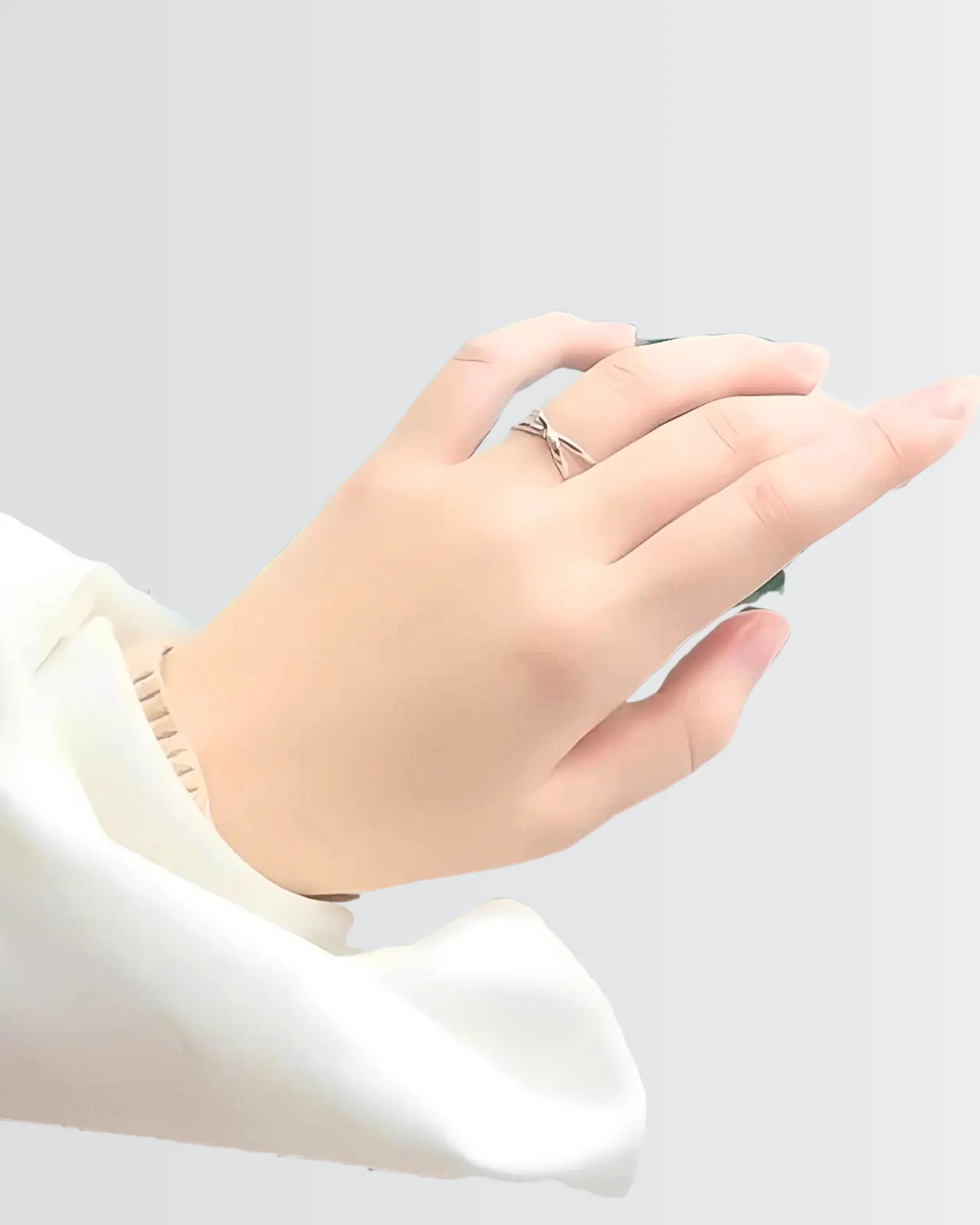 Minimal Crossways Ring - Silver Ring by BLINGLANE