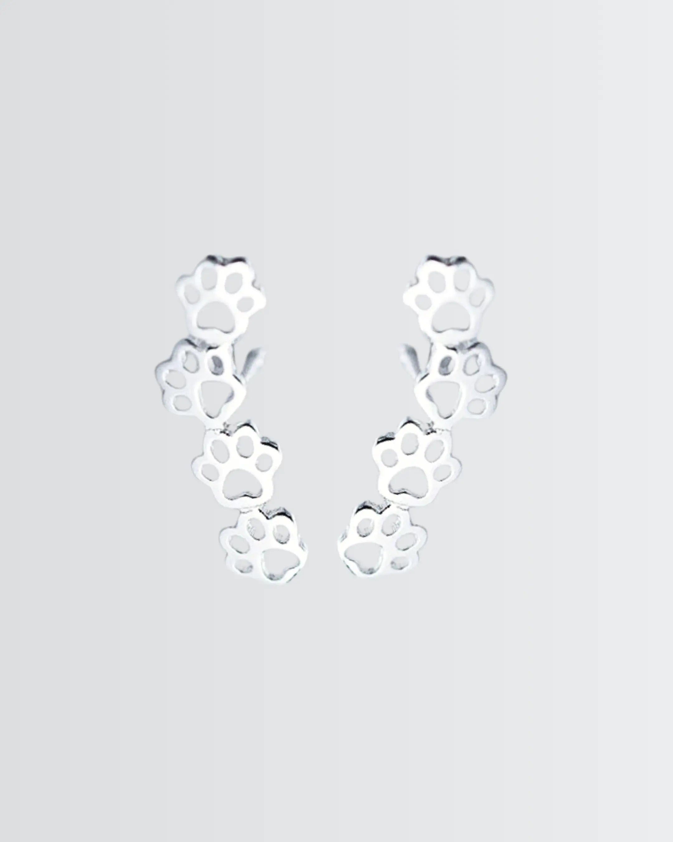 Minimal Pawfect Earrings - Silver Earrings by BLINGLANE