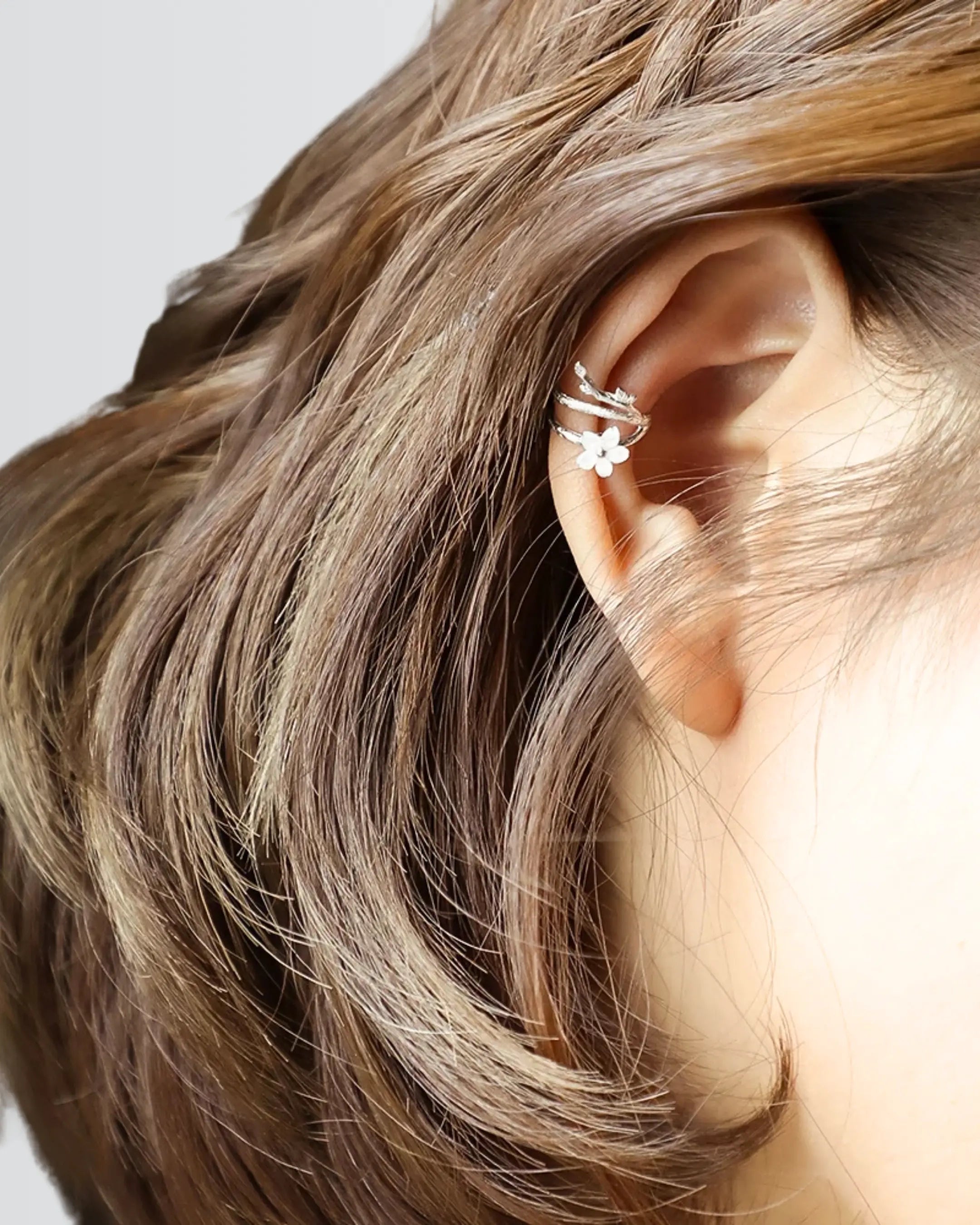 Morning Dewdrop Ear Cuffs - Silver Earrings by BLINGLANE