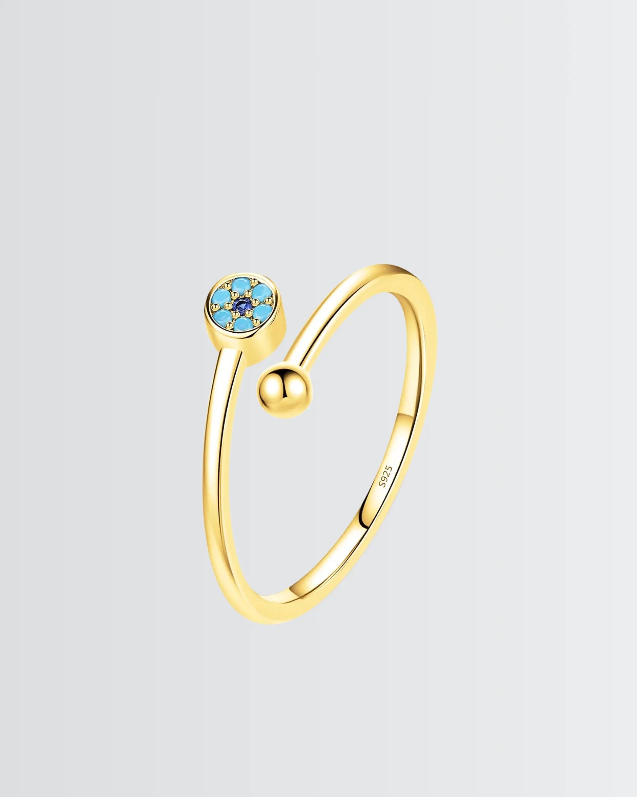 Mystic Evil Eye Ring - Silver Ring by BLINGLANE